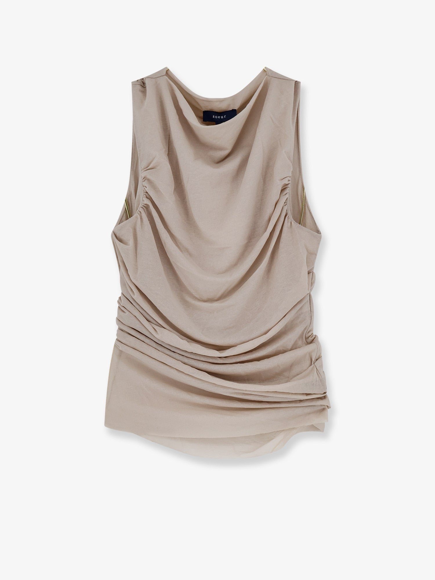 Soeur Irina Extra-Fine Cotton Crêpe Top