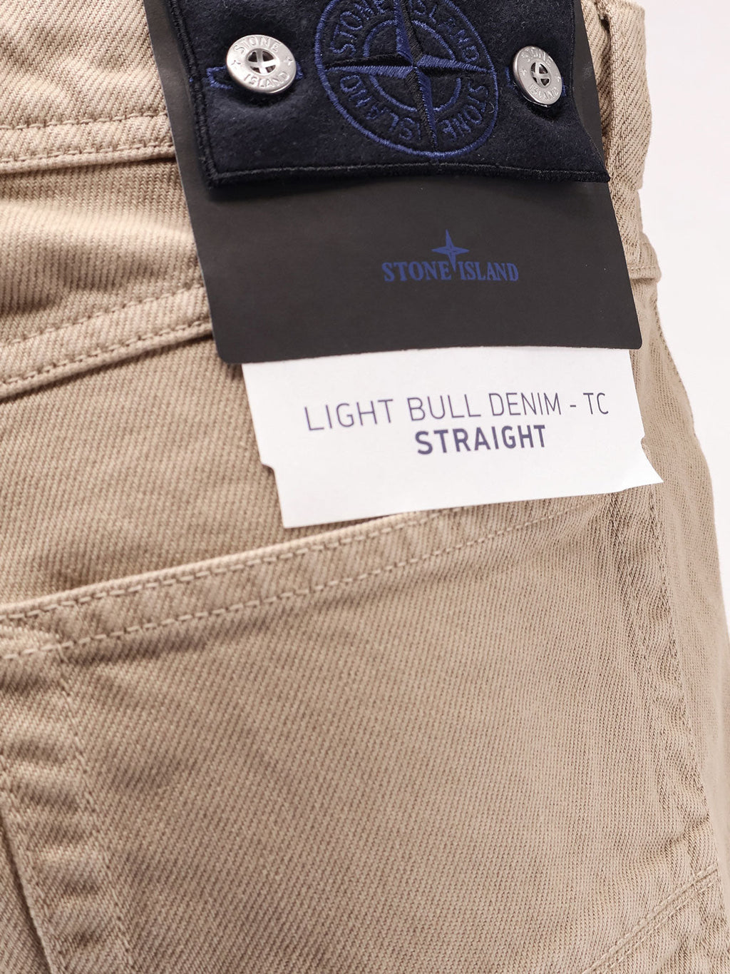 Stone Island Denim Research Denim Trousers With Logo Patch On The Back