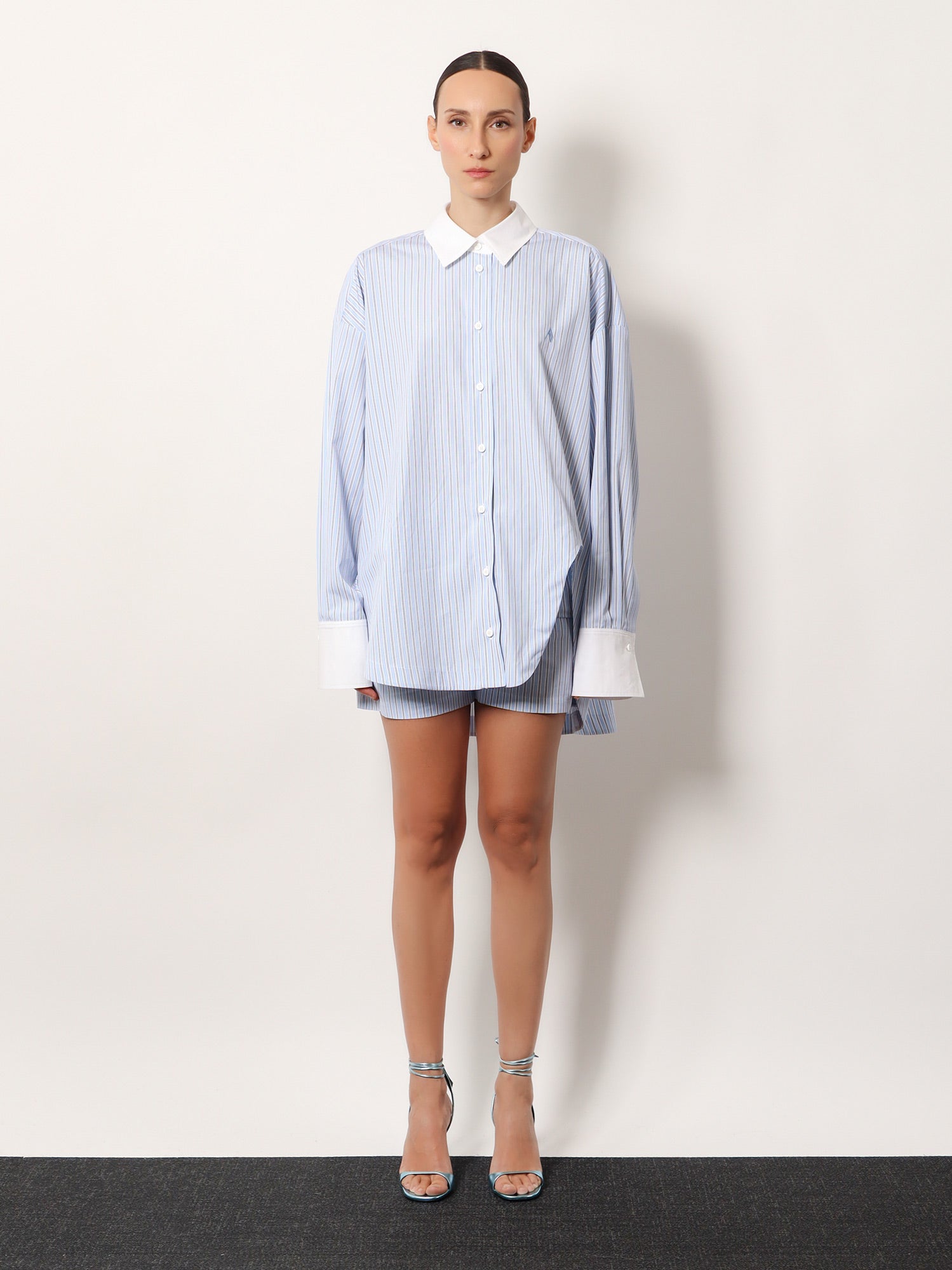 The Attico Oversize Striped Cotton Shirt