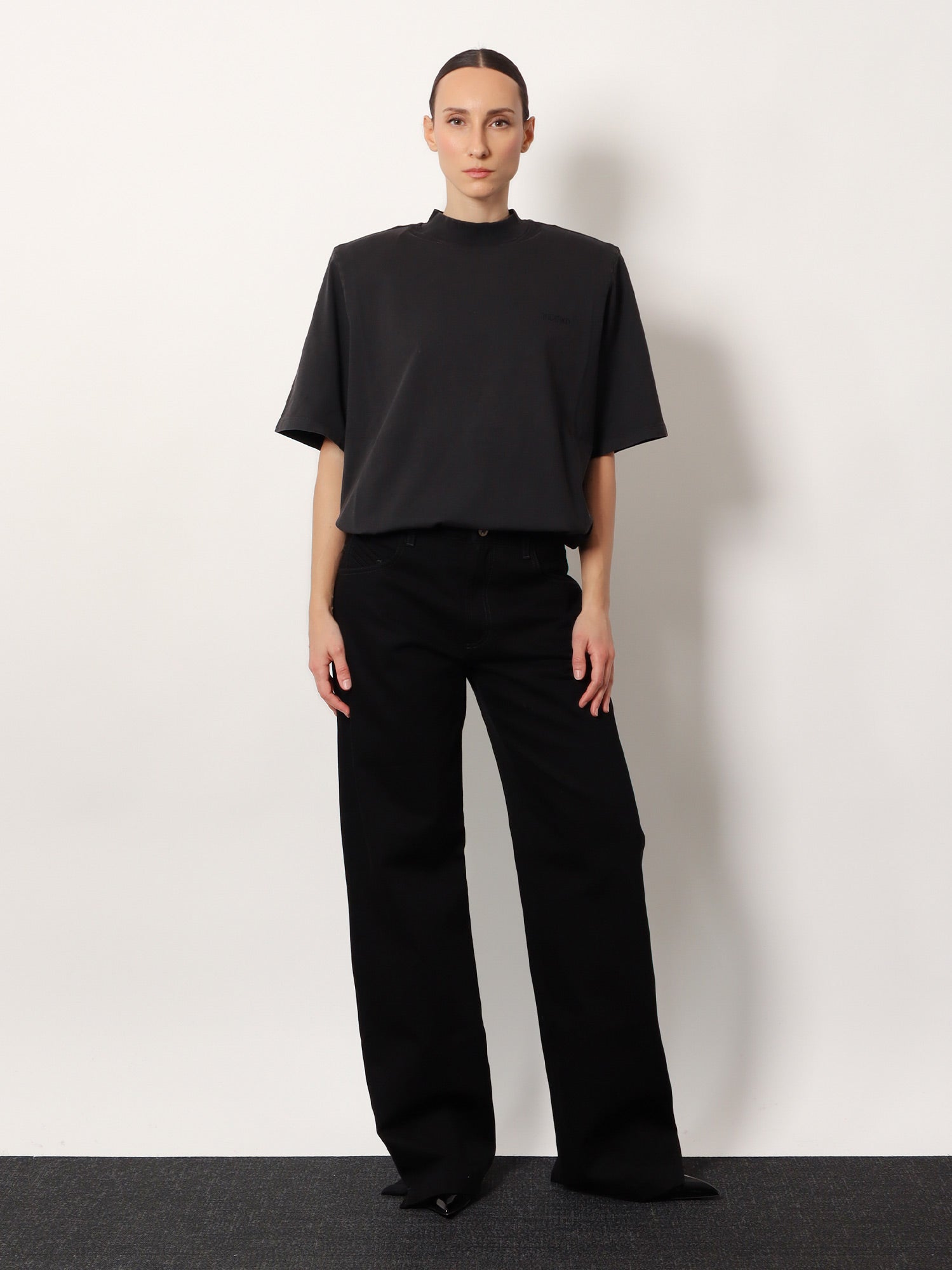 The Attico Black Denim Trousers