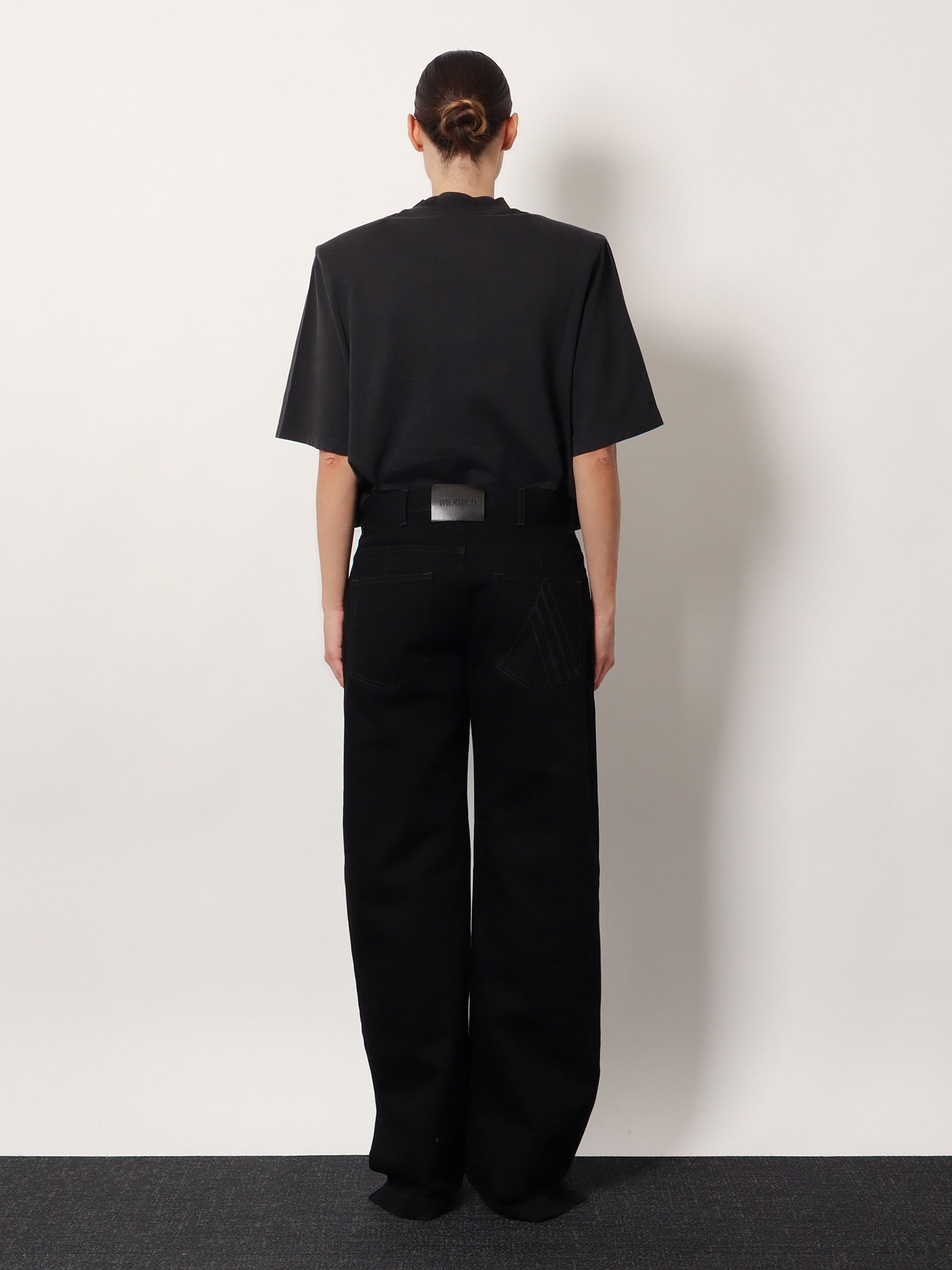 The Attico Black Denim Trousers