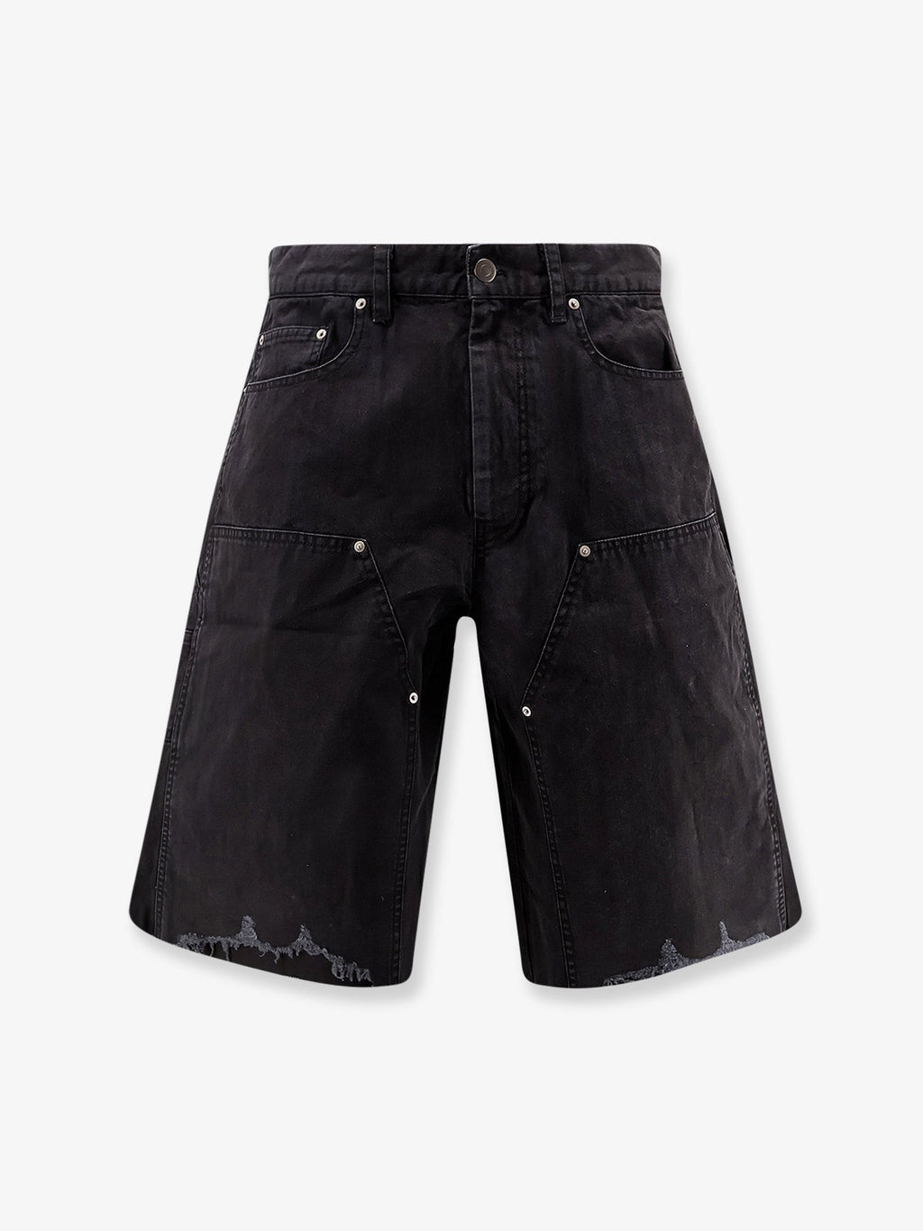 Tonywack Cotton Cargo Bermuda Shorts With Distressed Effect