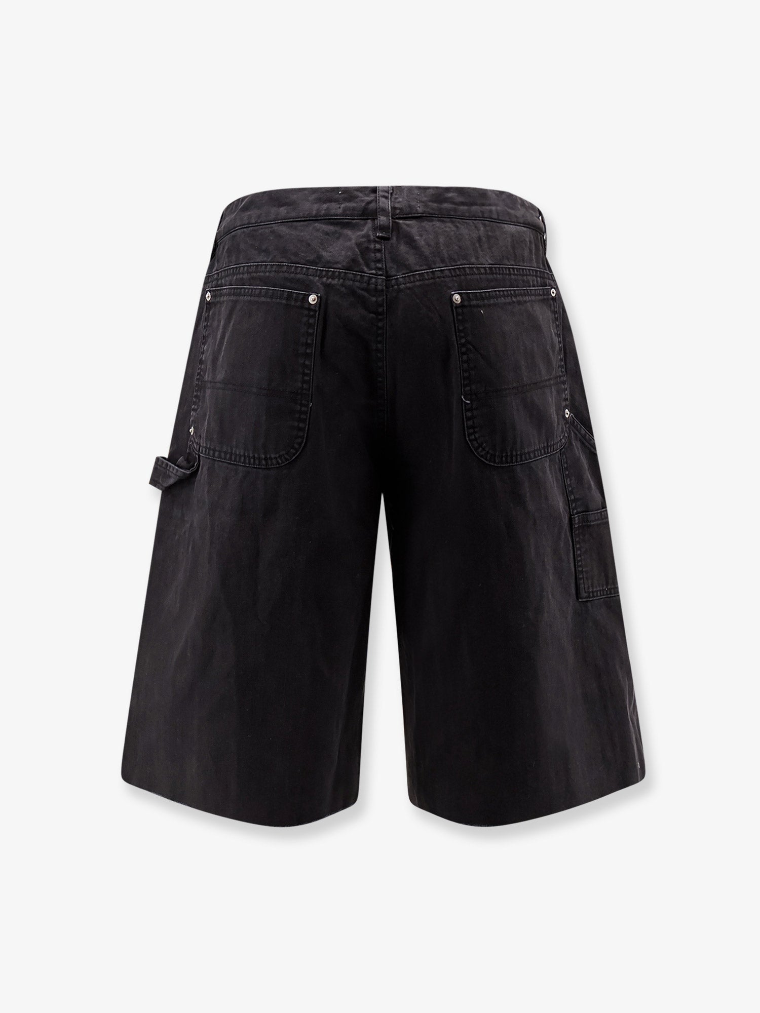 Tonywack Cotton Cargo Bermuda Shorts With Distressed Effect