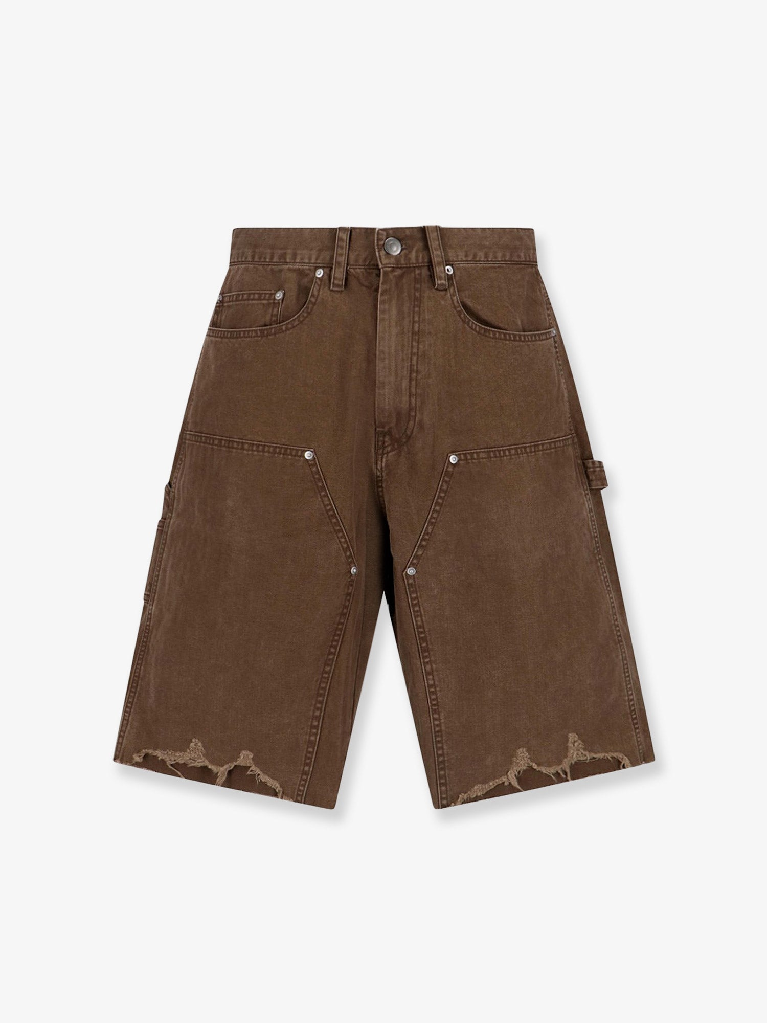 Tonywack Cargo Cotton Bermuda Shorts With Distressed Effect