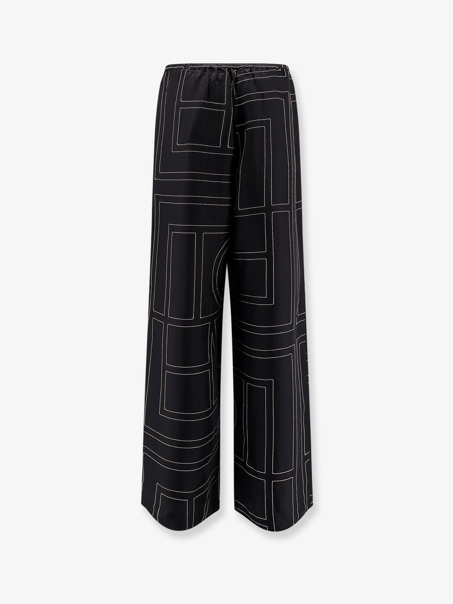 Toteme Monogram Silk Trousers