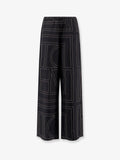 Toteme Monogram Silk Trousers