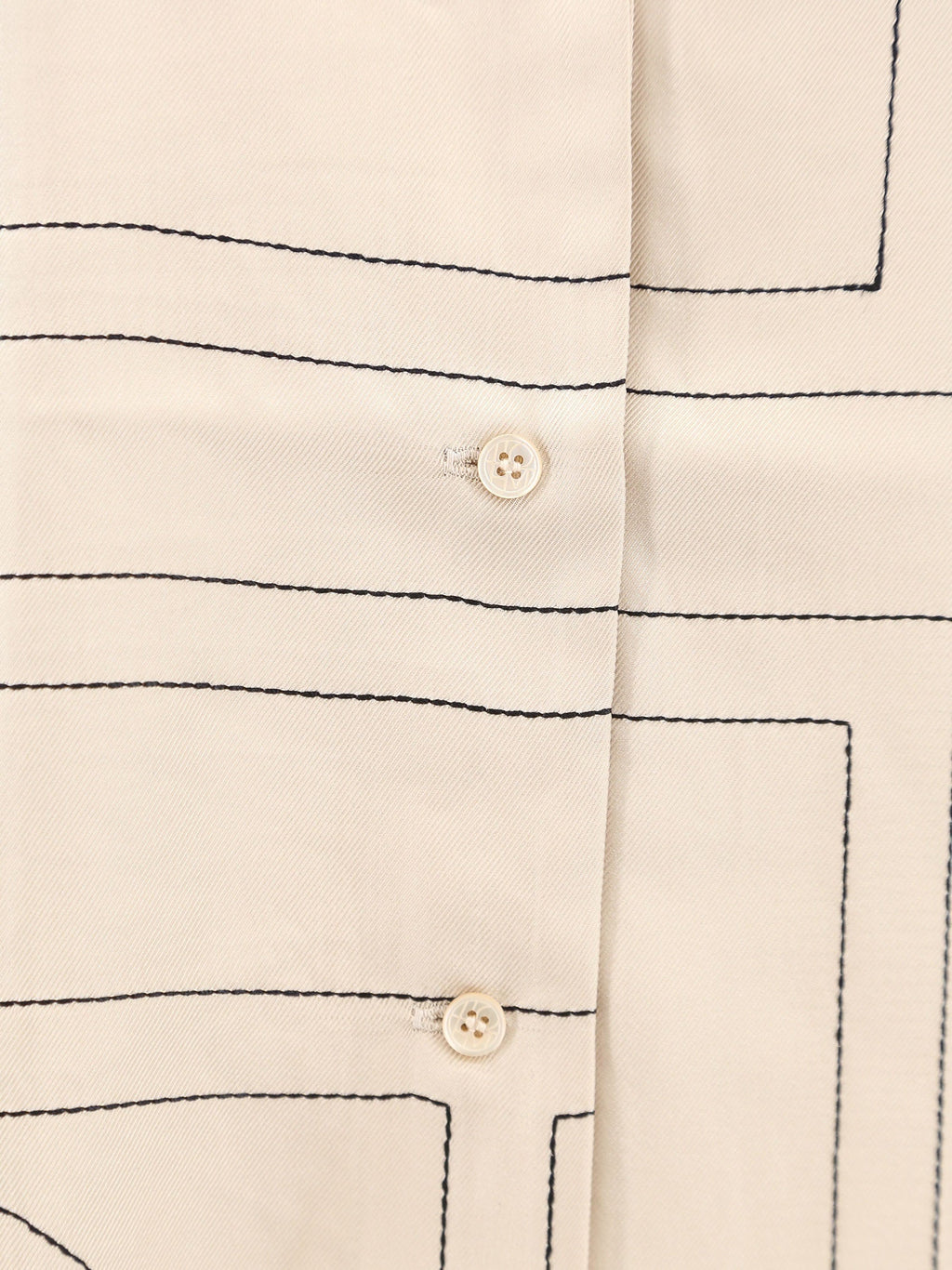 Toteme Silk Shirt With Monogram Logo Embroidery