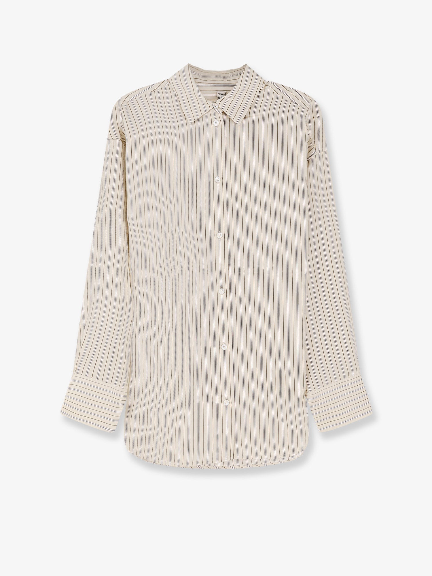 Toteme Oversized Striped Silk Shirt