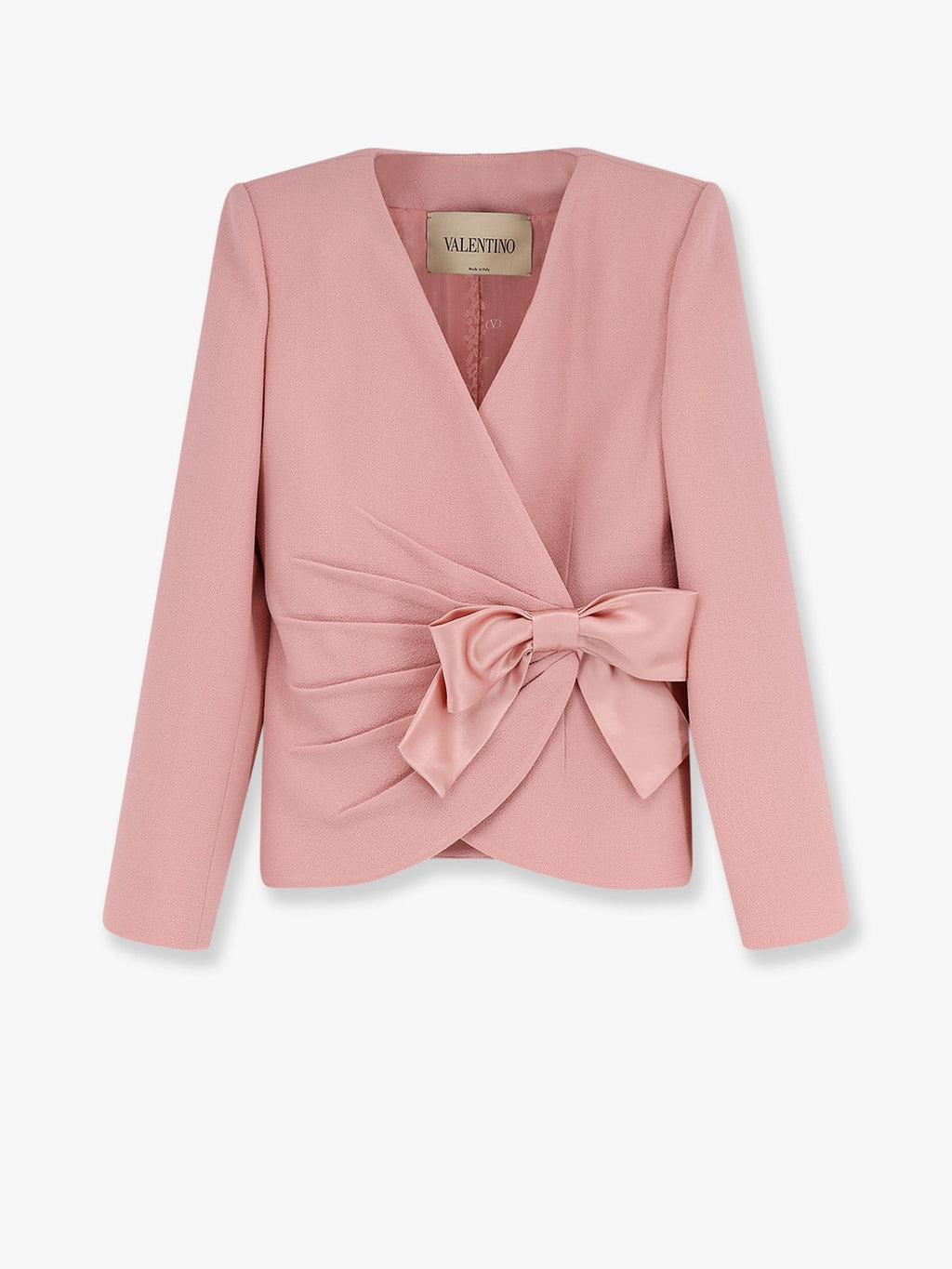 Valentino Wool Crepe Blazer With Bow