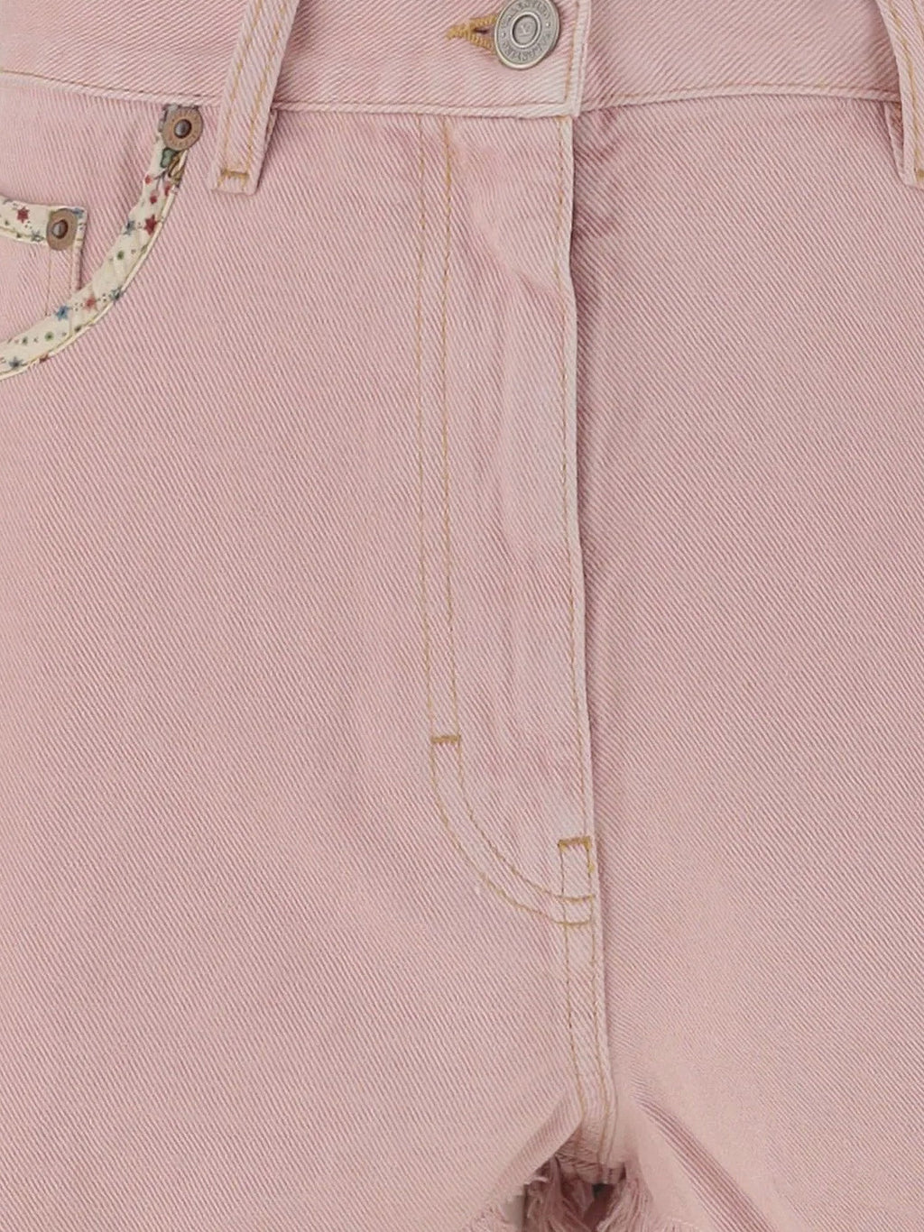 Valentino Denim Shorts With Frayed Edges