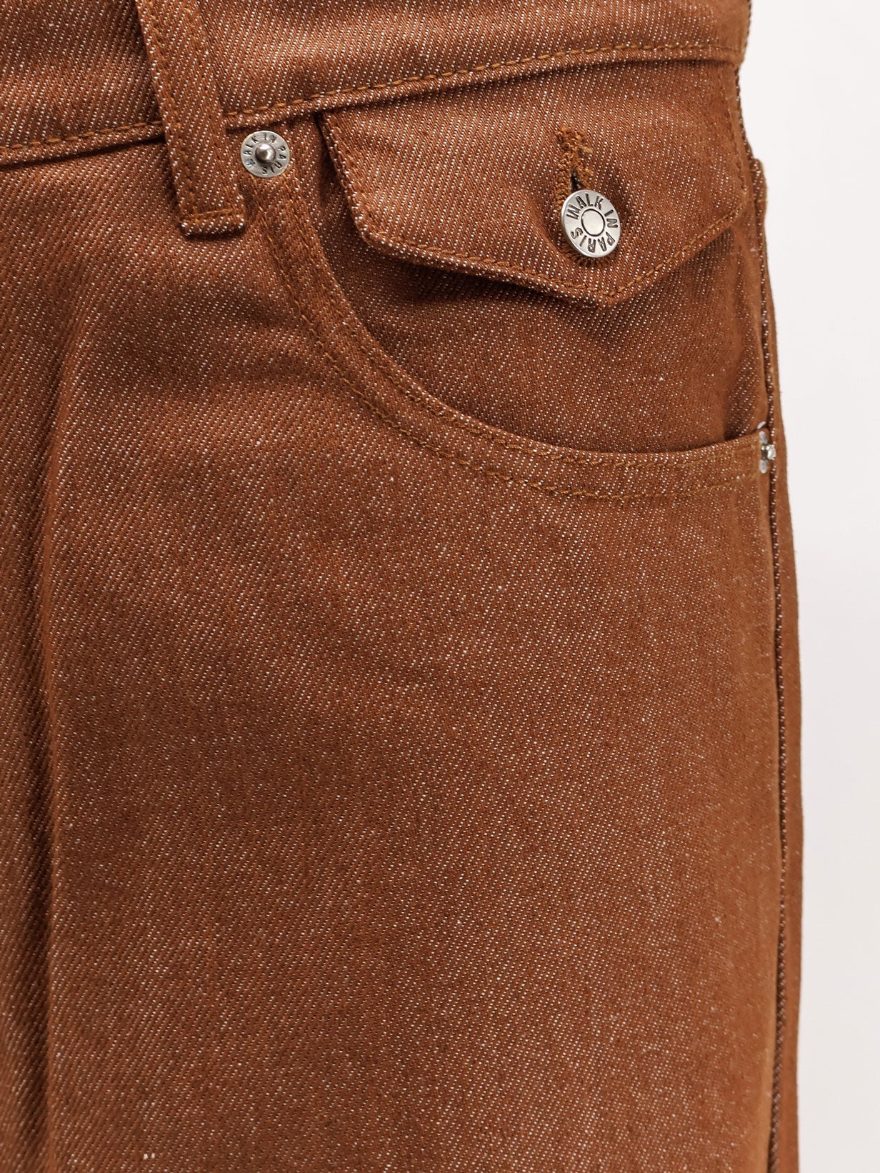 Walk In Paris Baggy Brown Denim Trousers