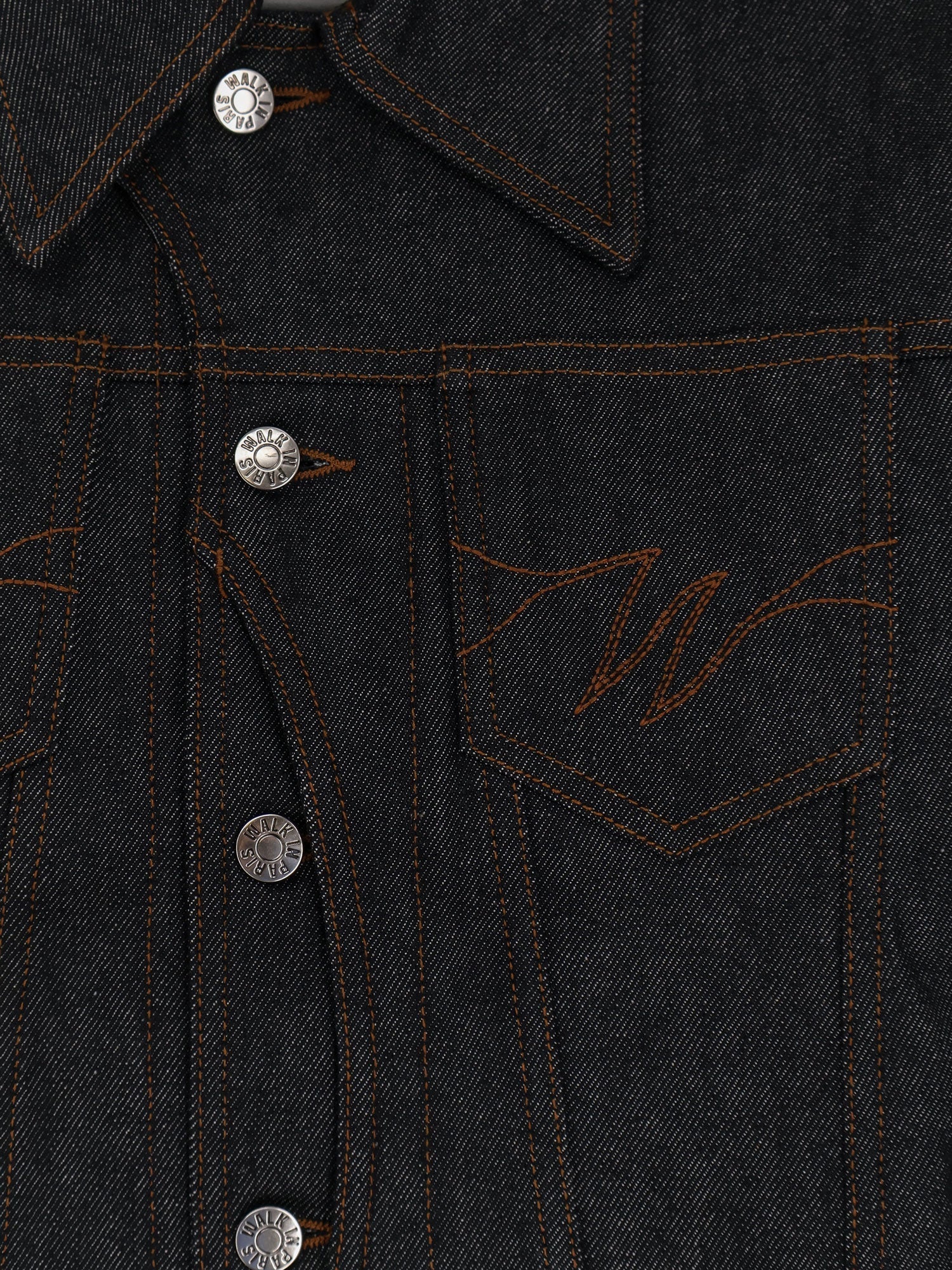 Walk In Paris Postman Dark Denim Jacket