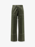 Walk In Paris Double Knee Green Denim Trousers