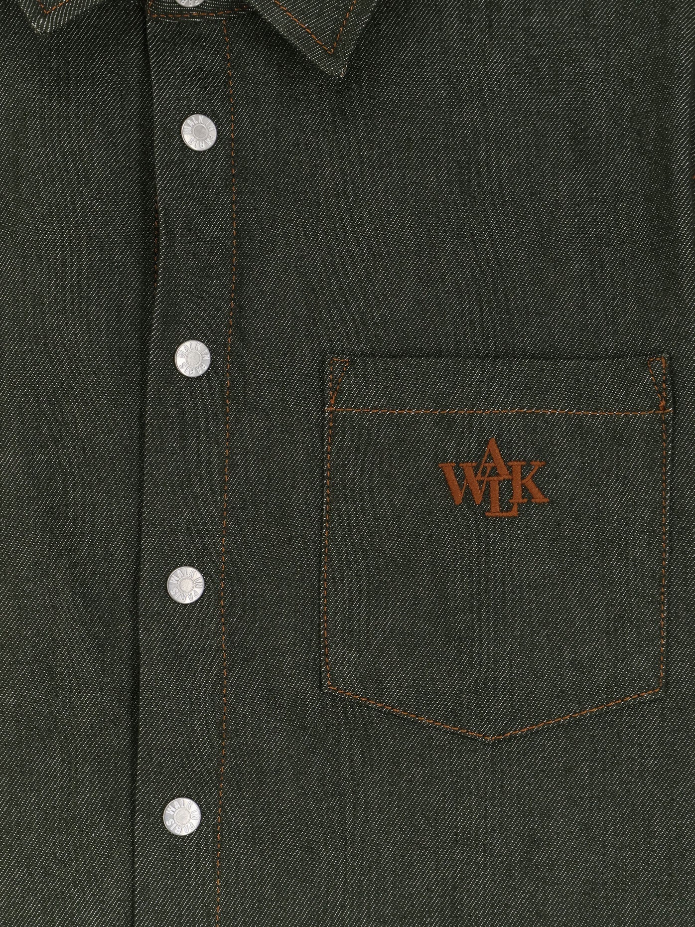 Walk In Paris Green Denim Shirt