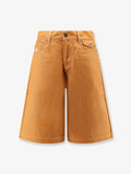 Walk In Paris Baggy Orange Denim Shorts