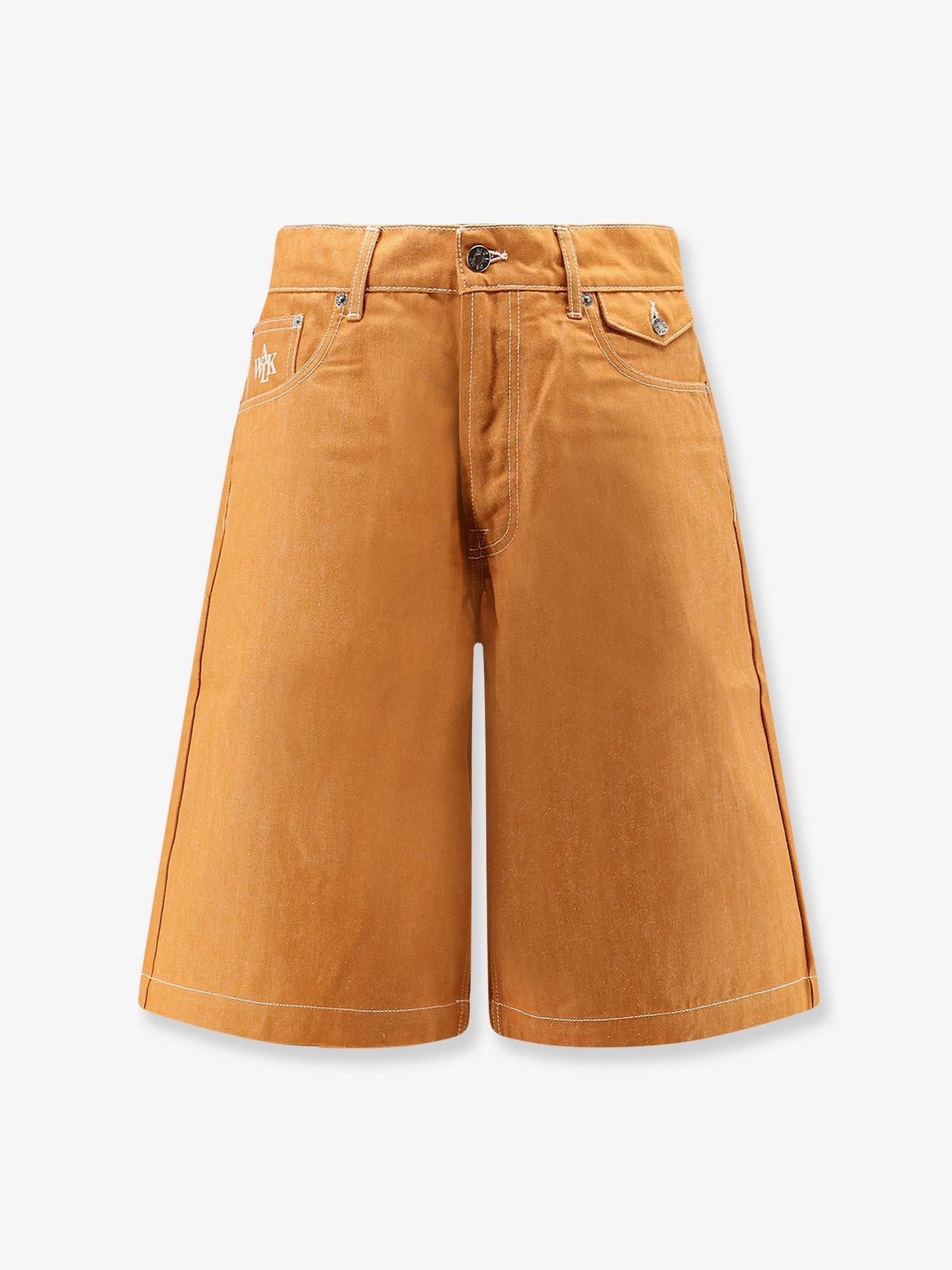 Walk In Paris Baggy Orange Denim Shorts