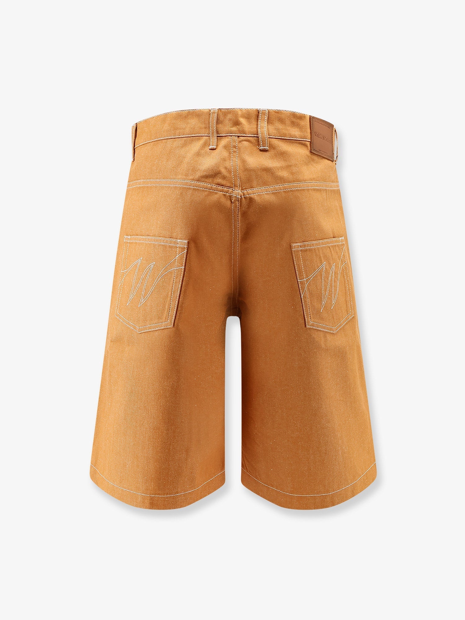 Walk In Paris Baggy Orange Denim Shorts