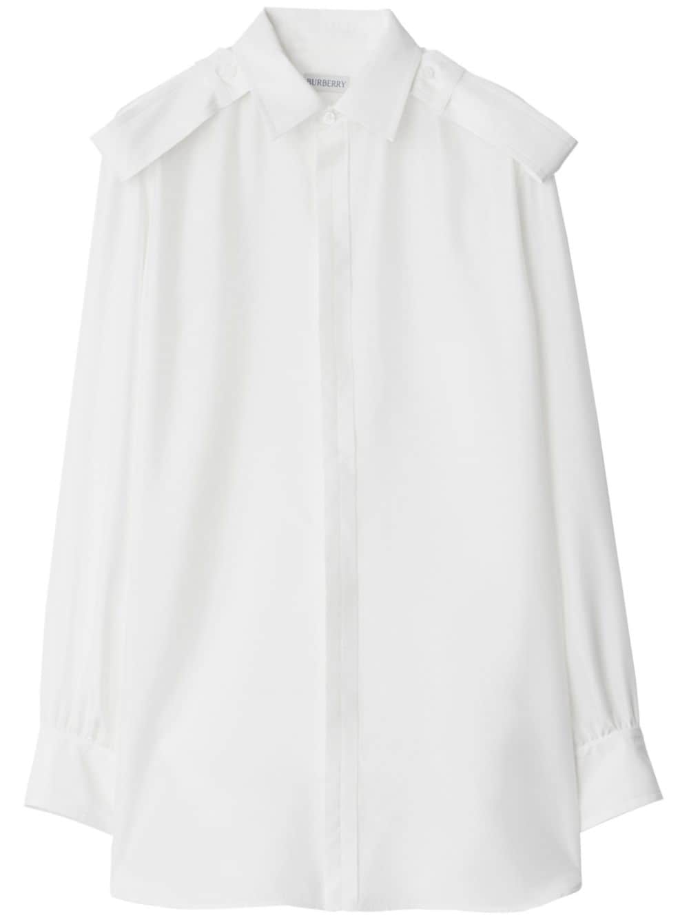 Burberry Long-sleeve Silk Shirt