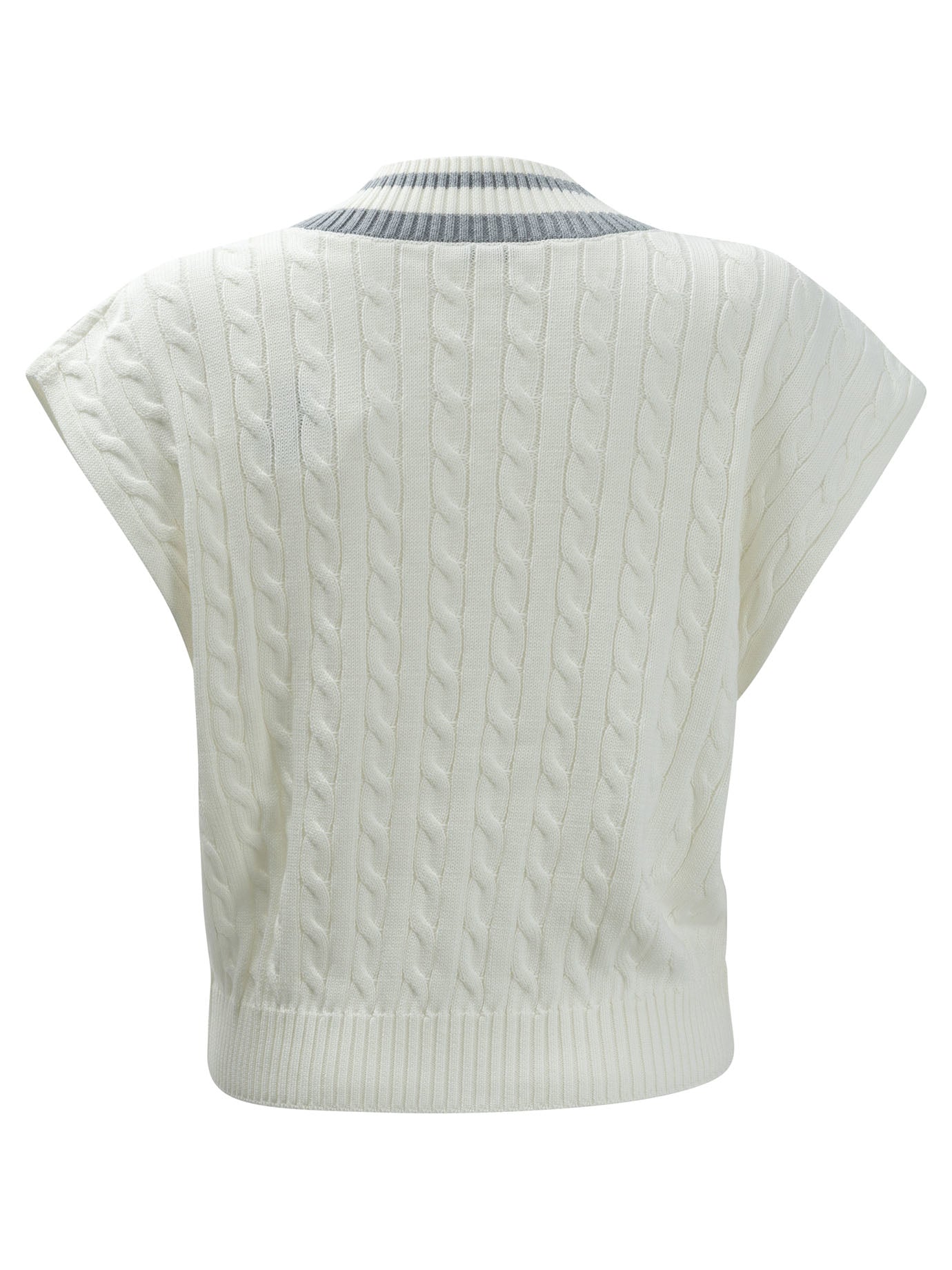 Brunello Cucinelli Sleeveless Sweater In Cotton