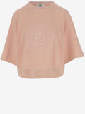 Fendi T-shirt With Printed Logo In Cotton
