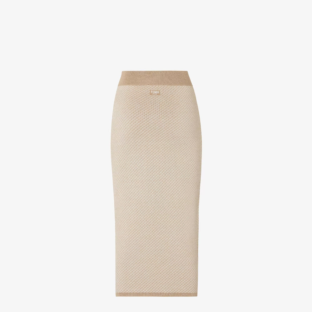 Fendi Ff Silk And Cashmere Skirt