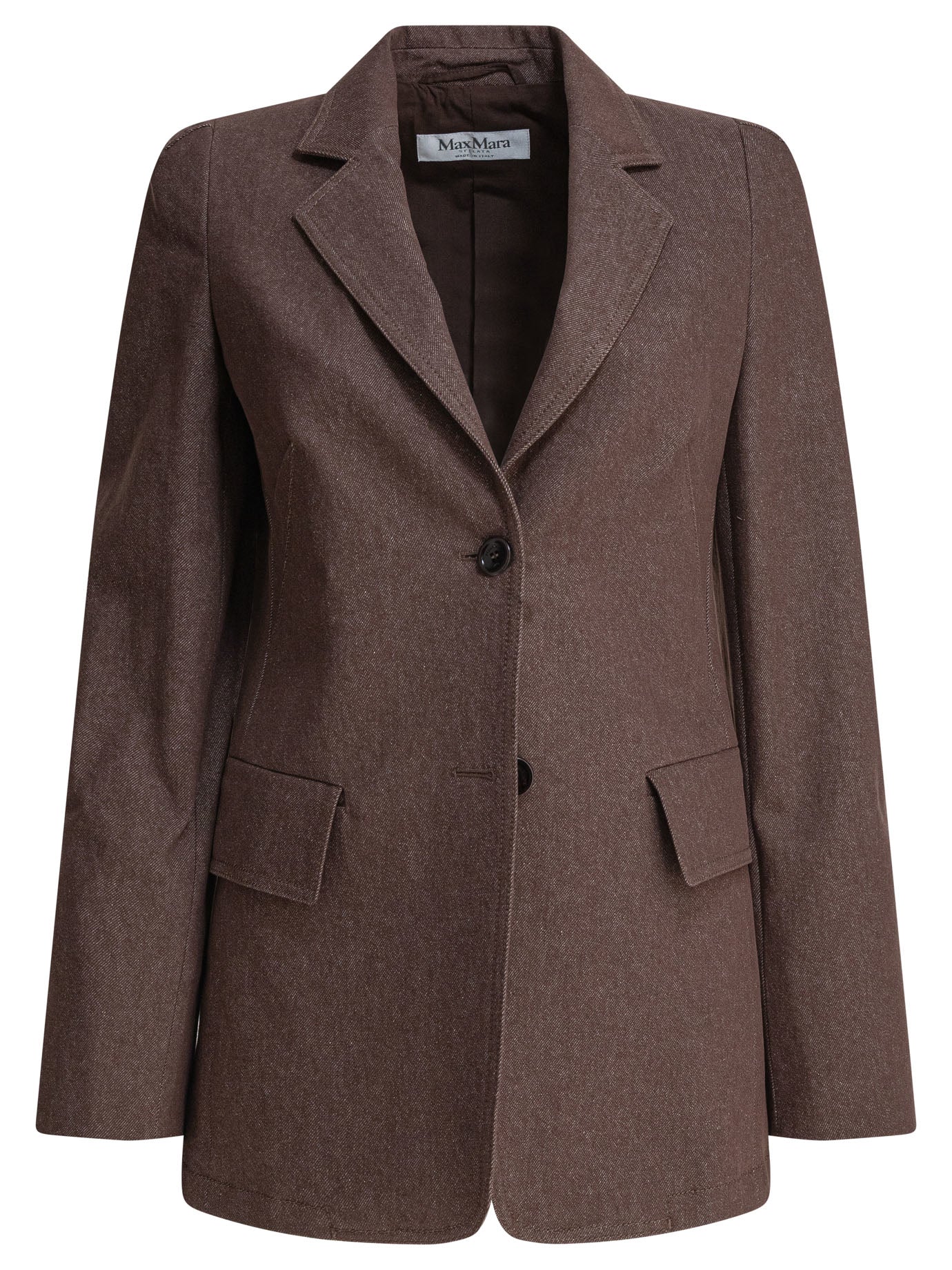 Max Mara Denim-effect Cotton Blazer