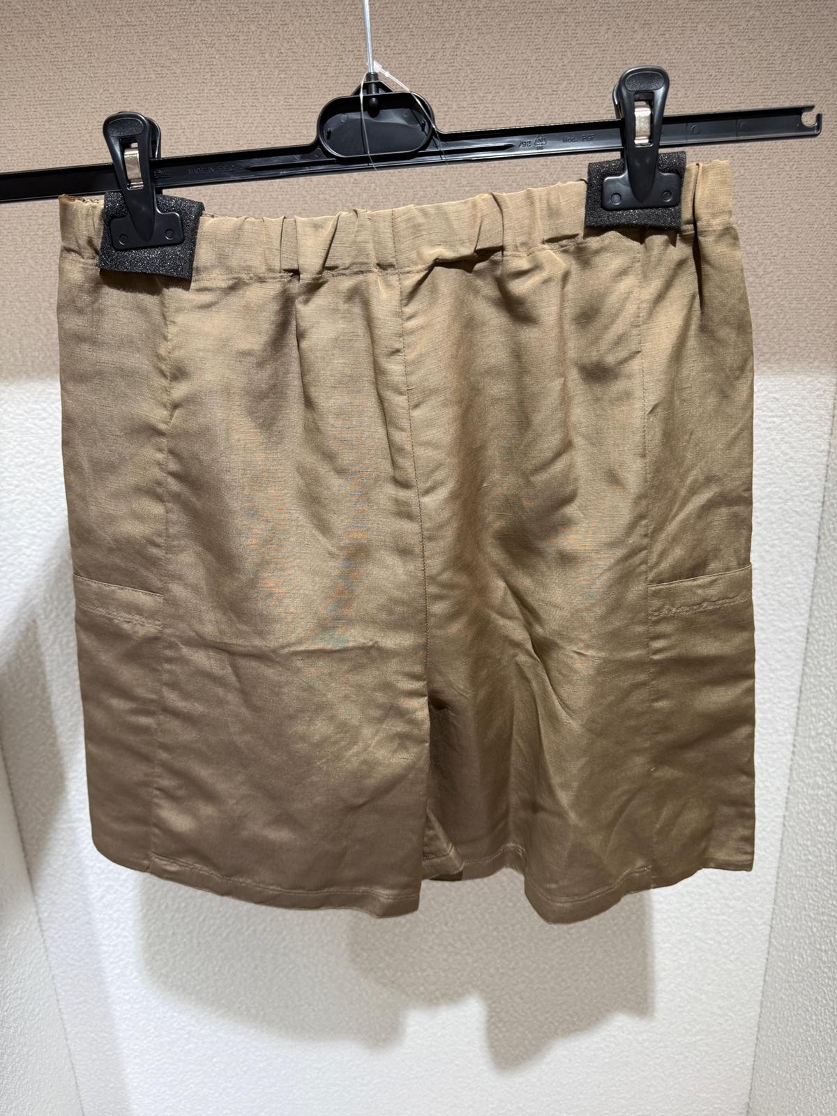 Max Mara Pure "quebe" Shorts In Linen And Silk
