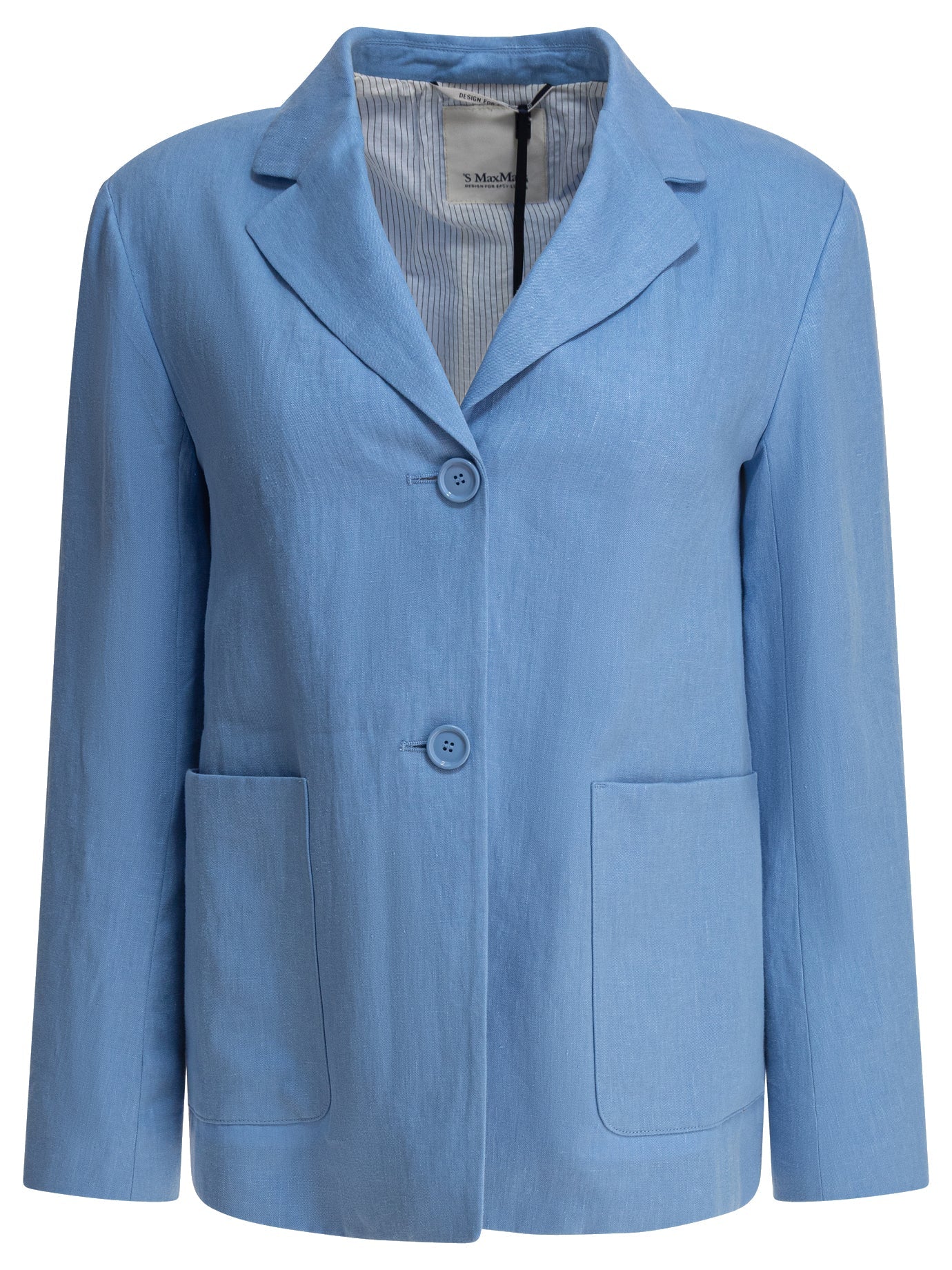 Max Mara S Blazer With Linen Pockets