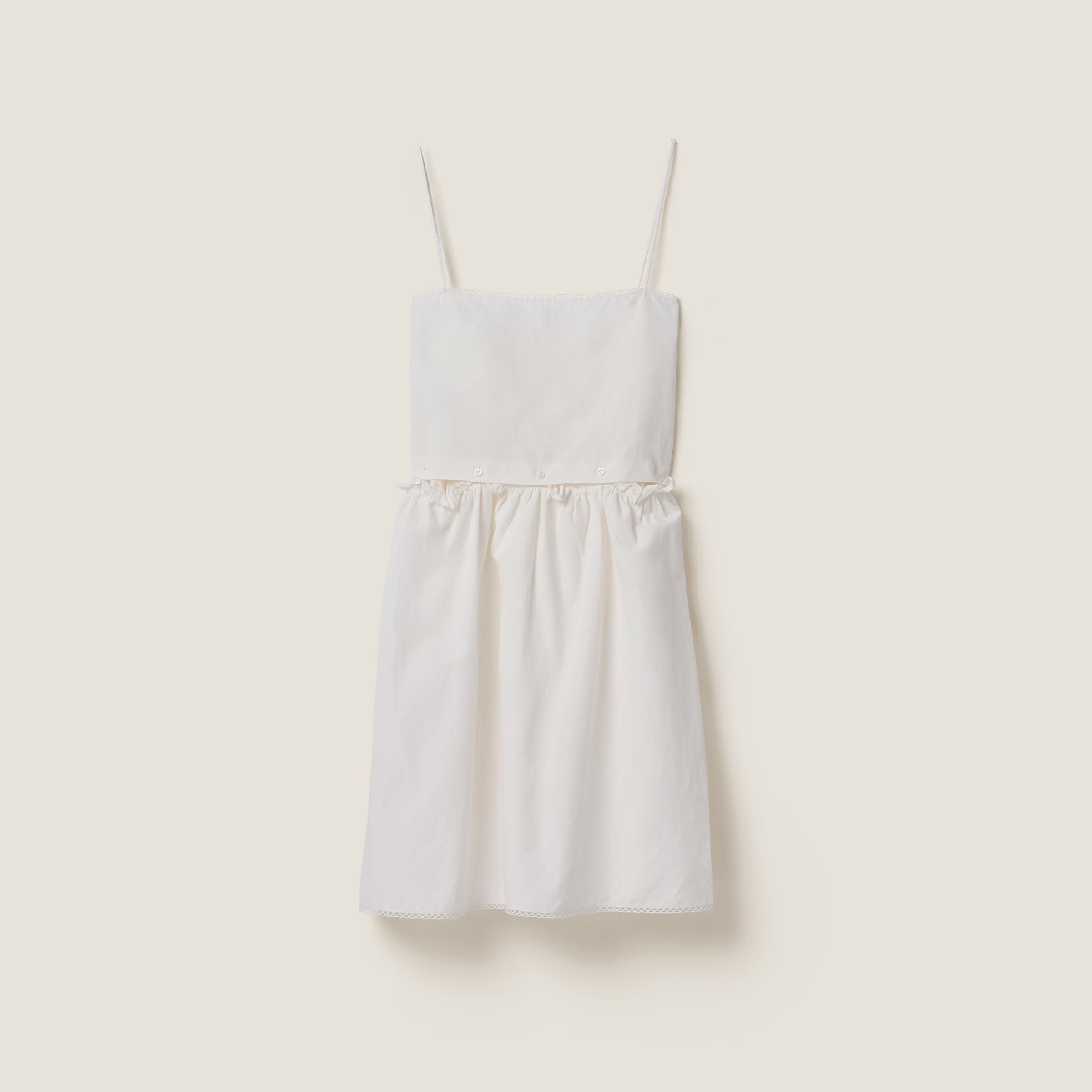Miu Miu Flamed Poplin Dress