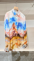 Sleep No More "blu Zermatt" Shirt In Silk