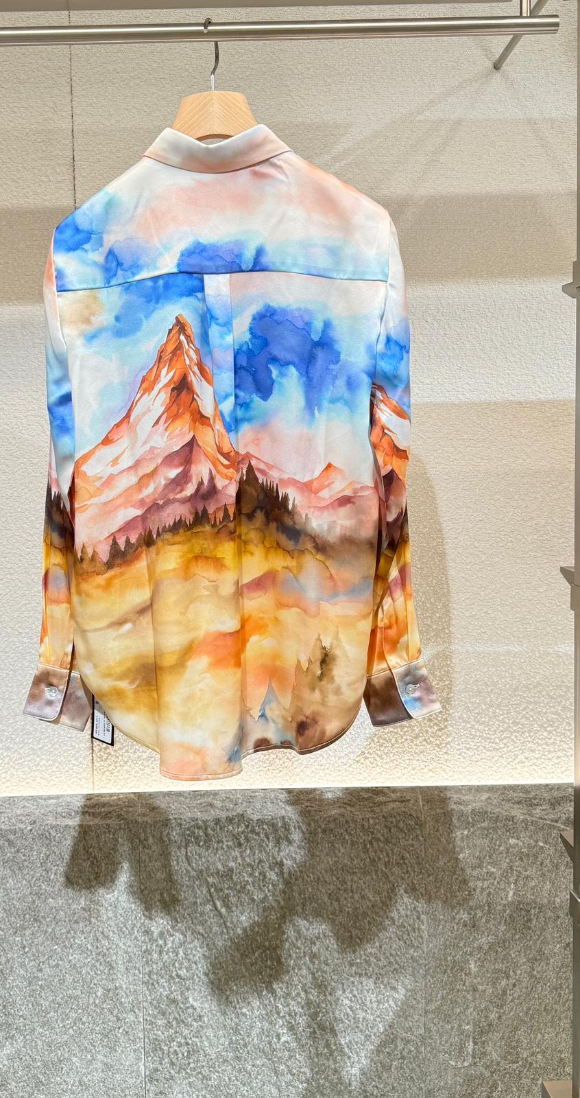 Sleep No More "blu Zermatt" Shirt In Silk
