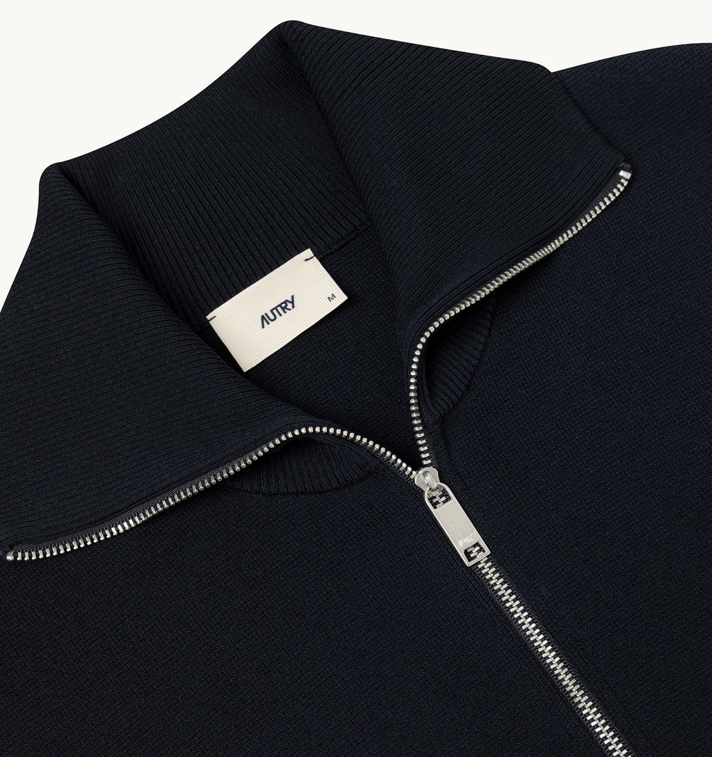 Autry Viscose Knit Zippered Sweatshirt