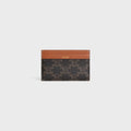Celine Triomphe Cards Holder In Canvas And Leather