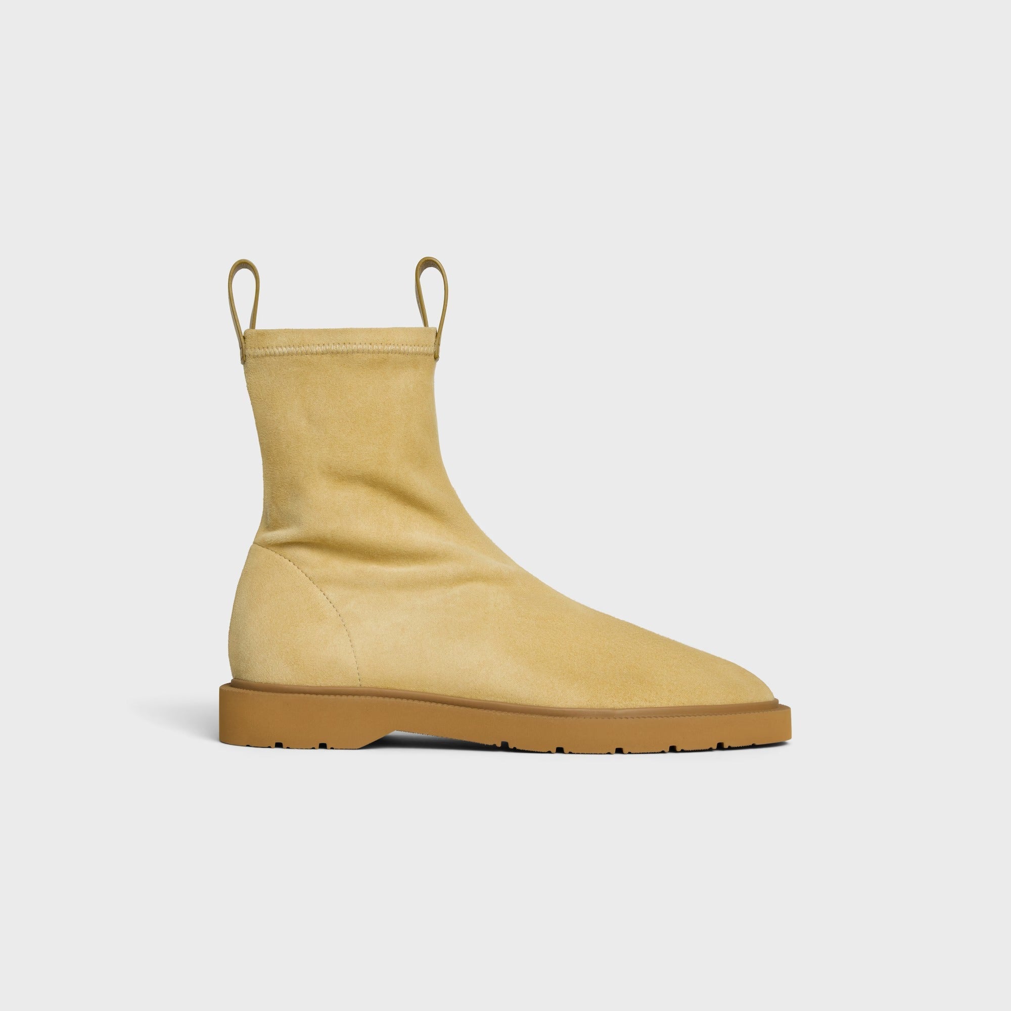 Celine Suede Stretch Leather Ankle Boots