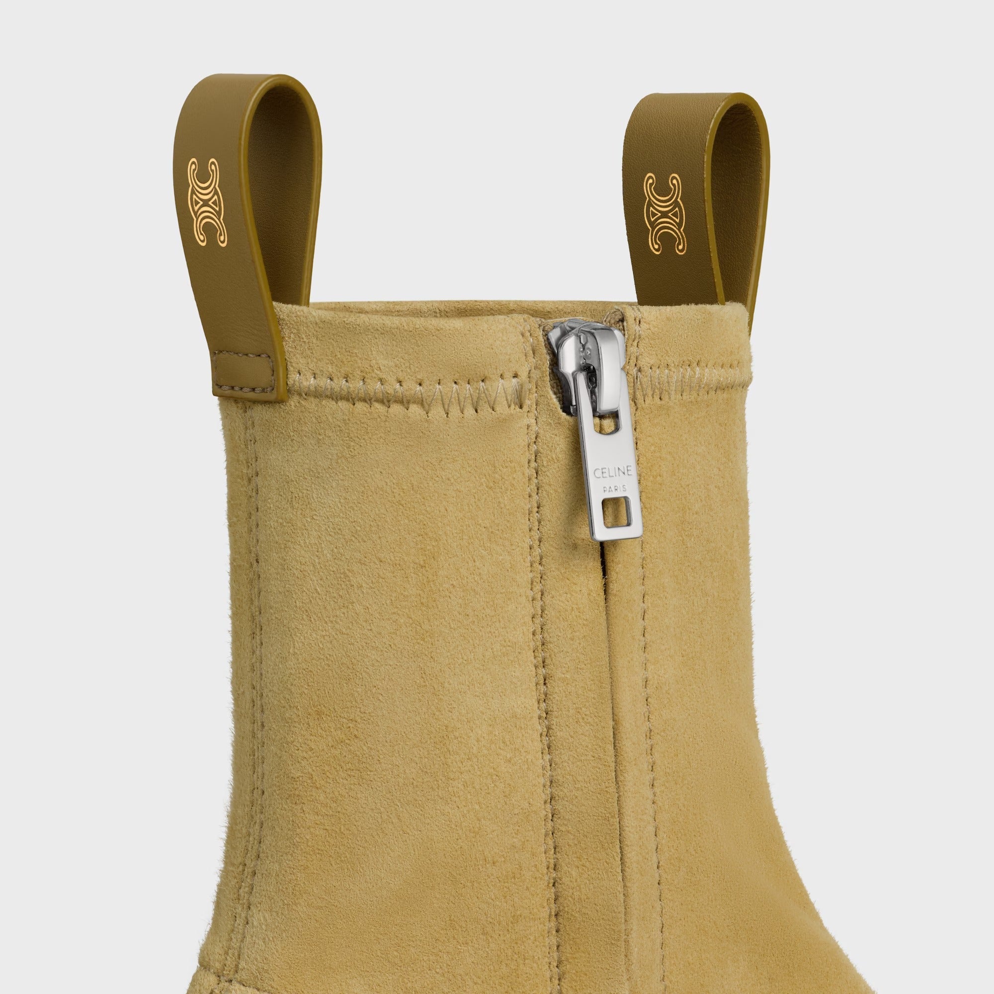 Celine Suede Stretch Leather Ankle Boots