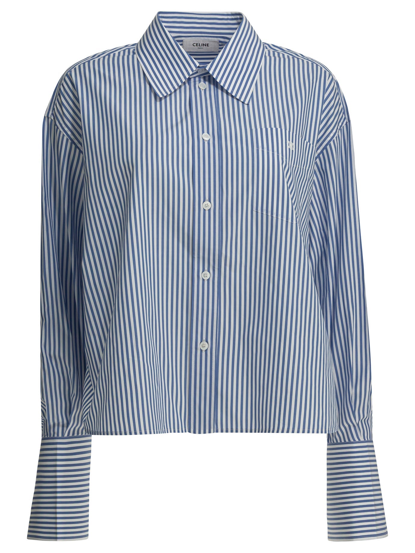 Celine Striped Cropped Shirt