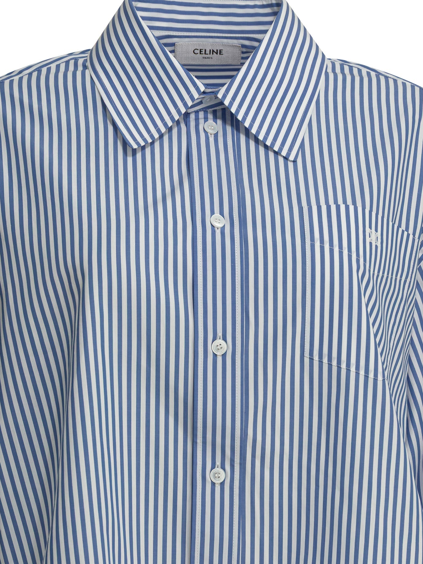 Celine Striped Cropped Shirt