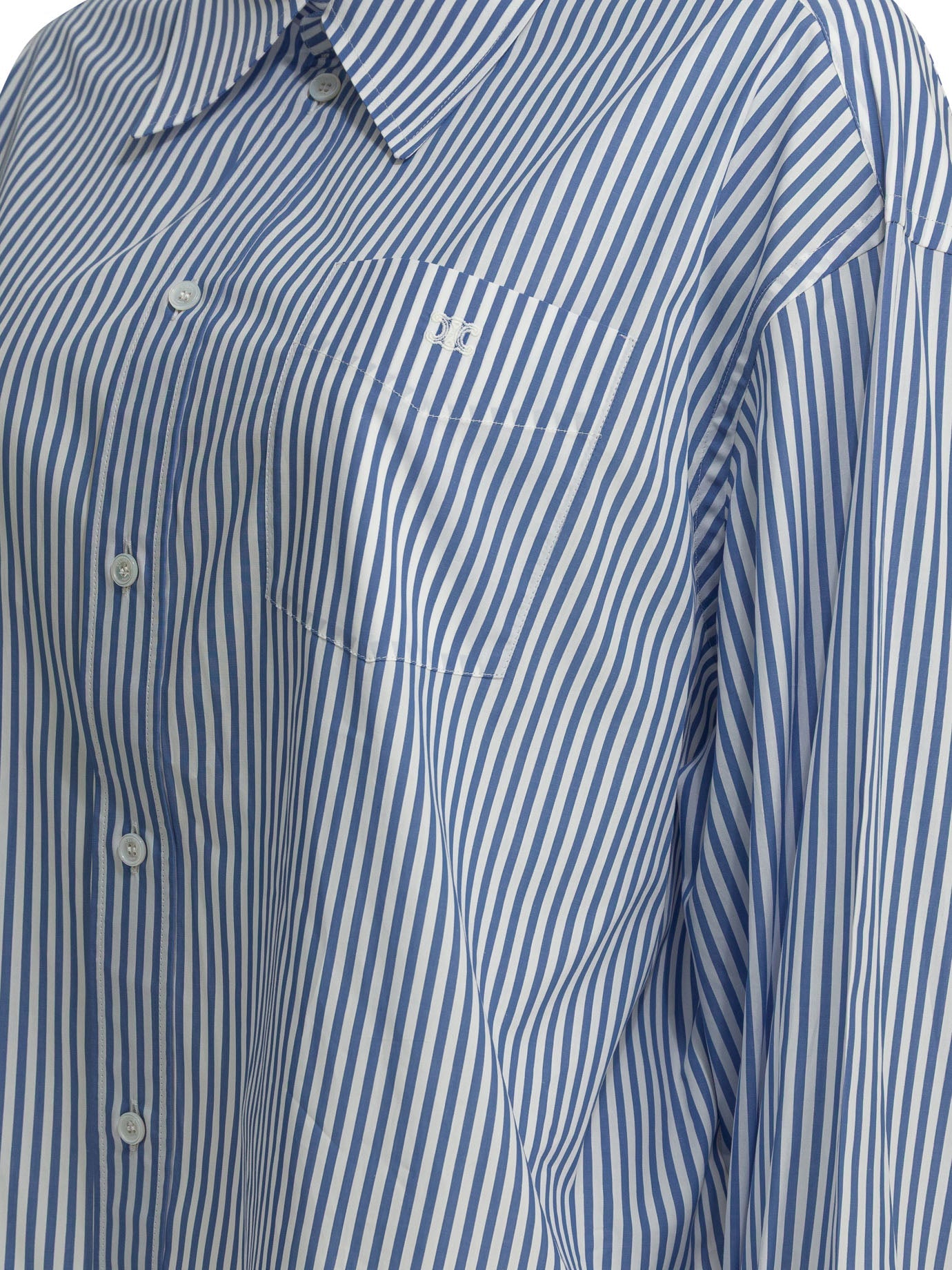 Celine Striped Cropped Shirt