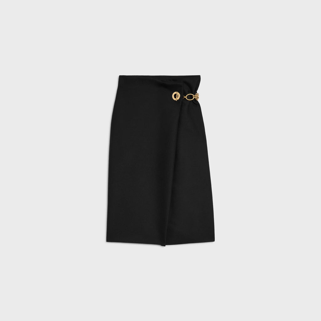 Celine Midi Skirt In Virgin Wool And Mohair