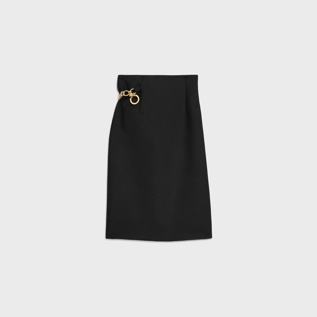 Celine Midi Skirt In Virgin Wool And Mohair