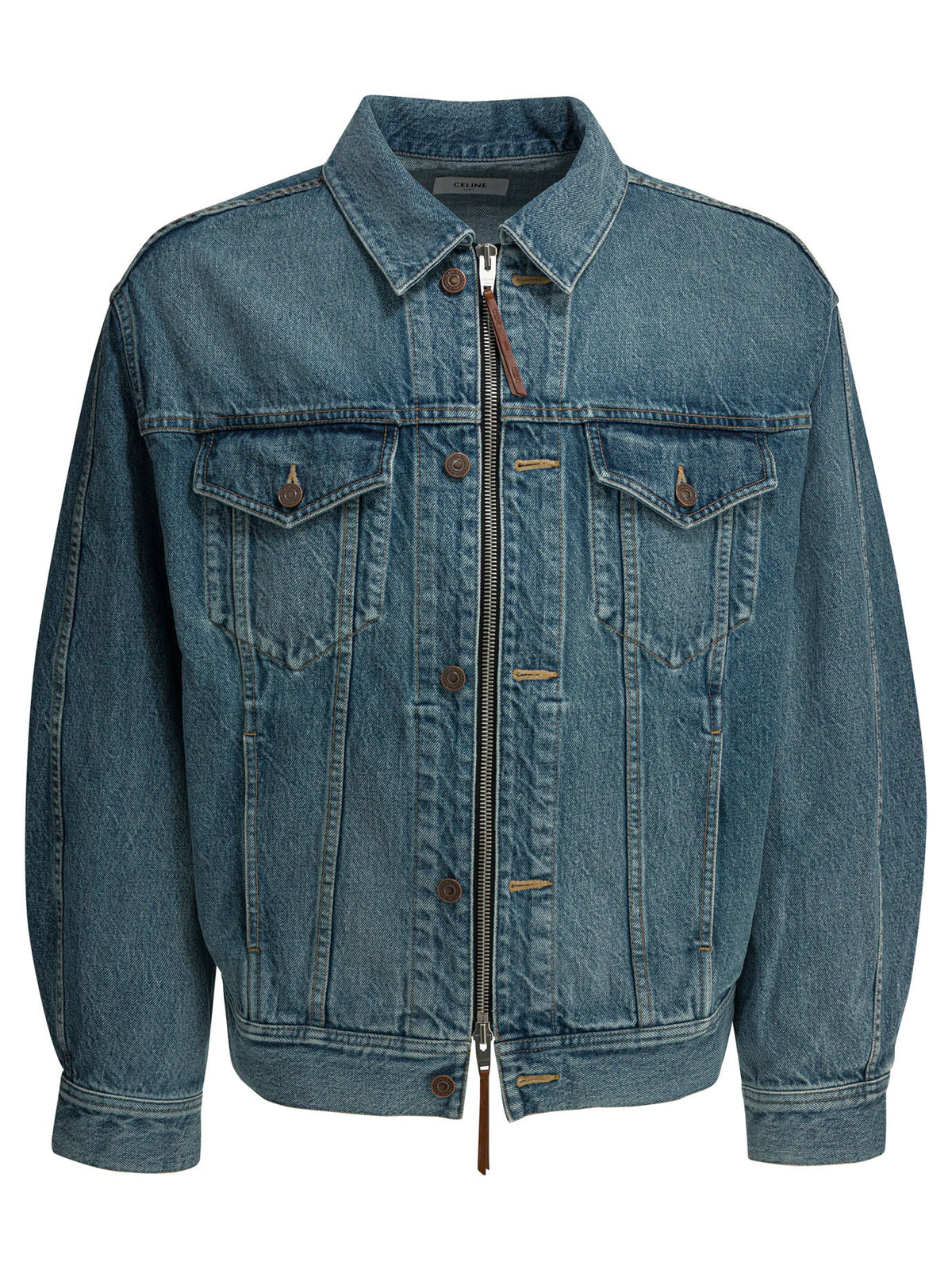 Celine Zippered Denim Jacket