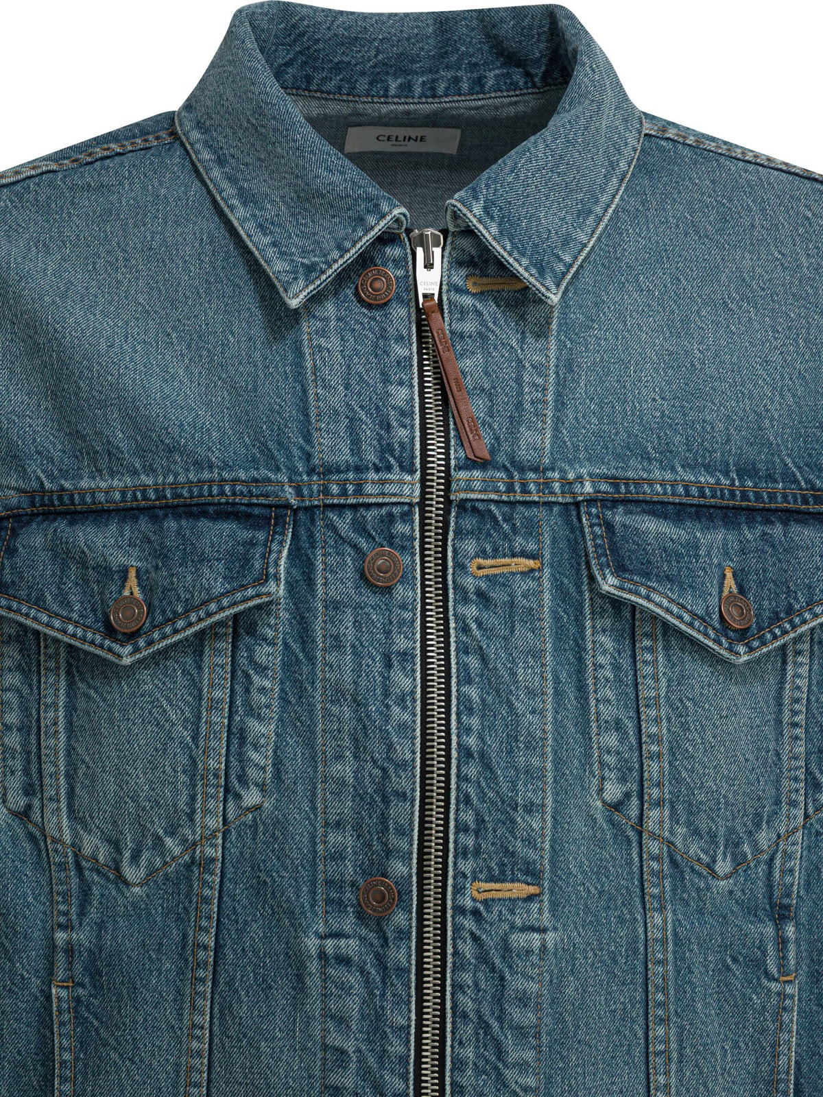 Celine Zippered Denim Jacket