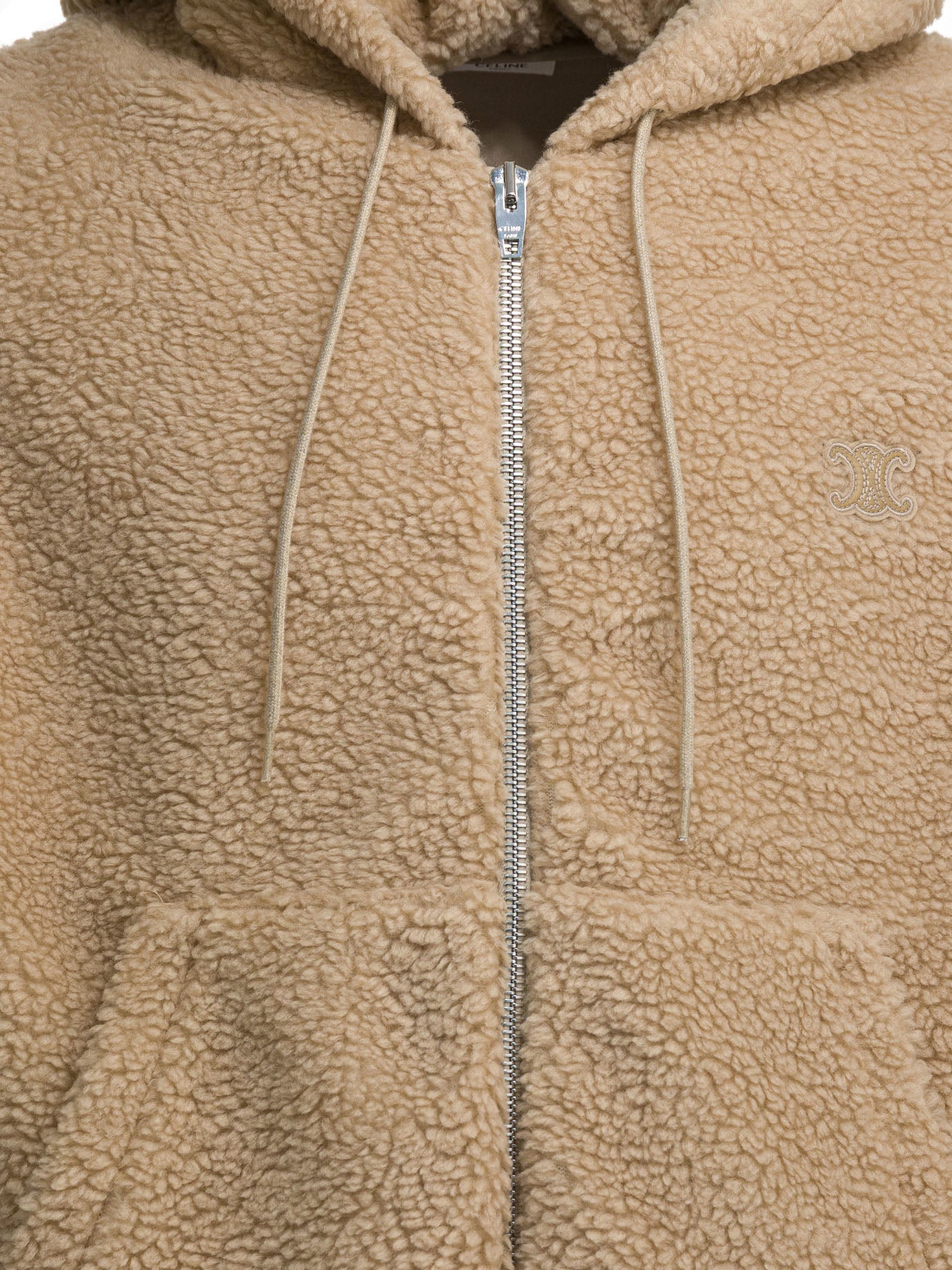 Celine Hooded Jacket In Polar Fleece