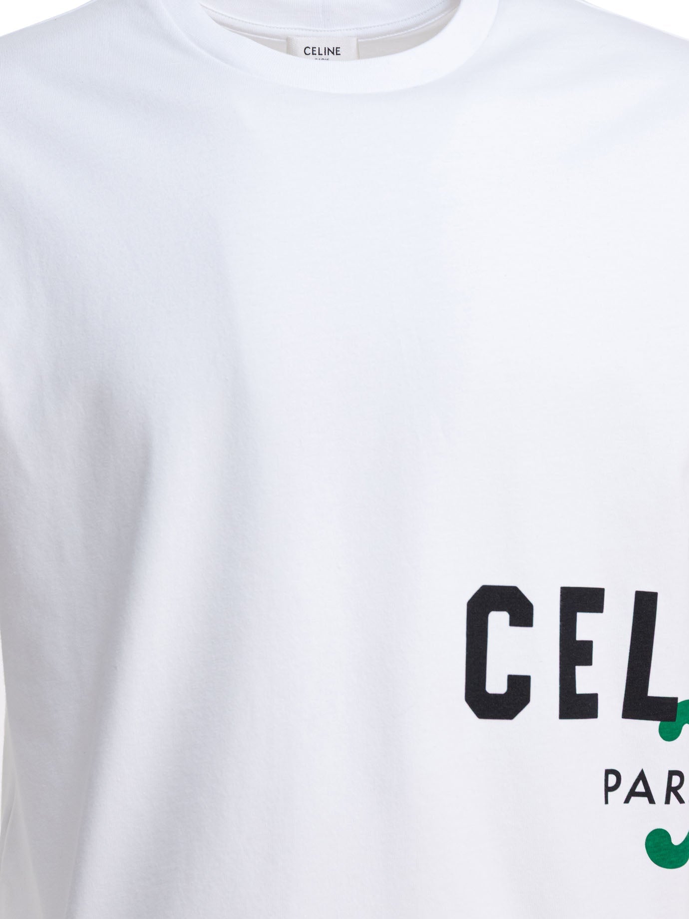 Celine Cotton T-shirt With Logo