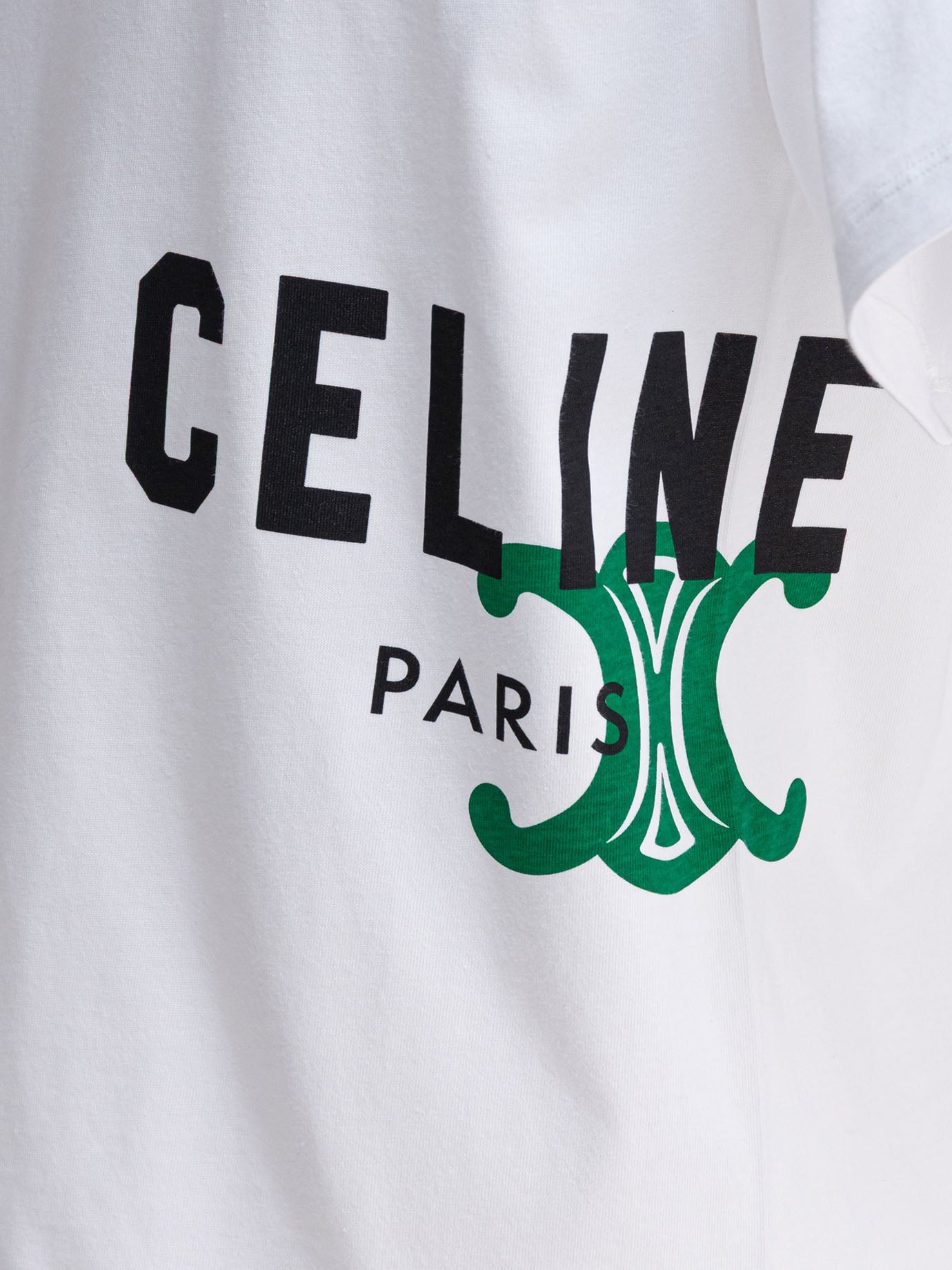 Celine Cotton T-shirt With Logo