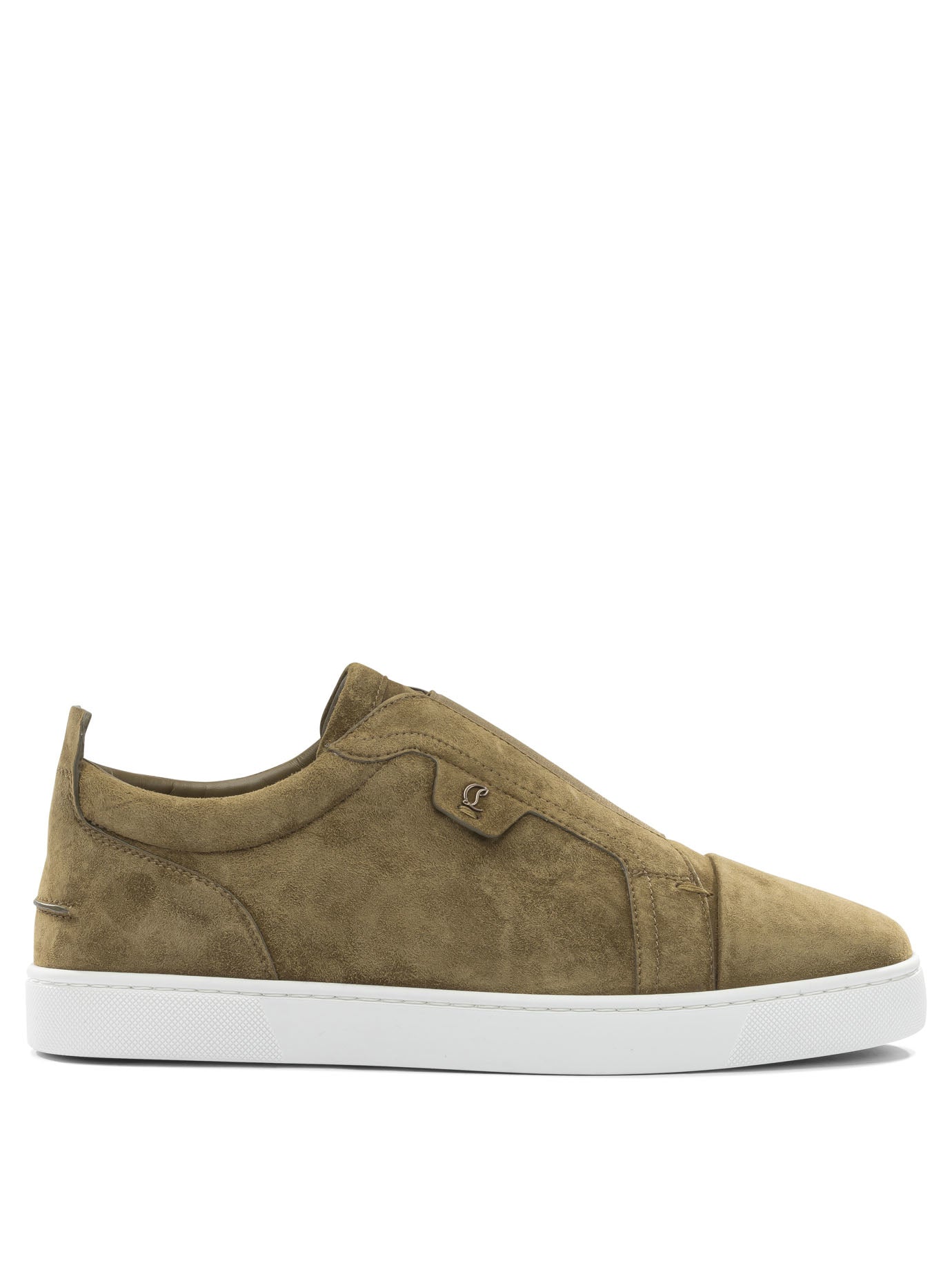 Christian Louboutin Suede Leather Slip On Shoes