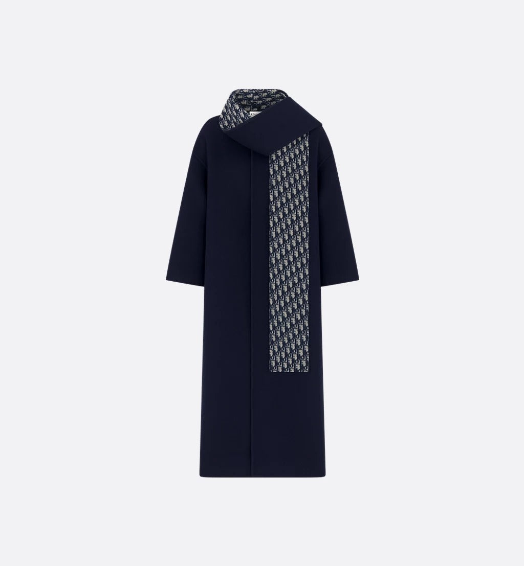 Dior Long Coat In Virgin Wool