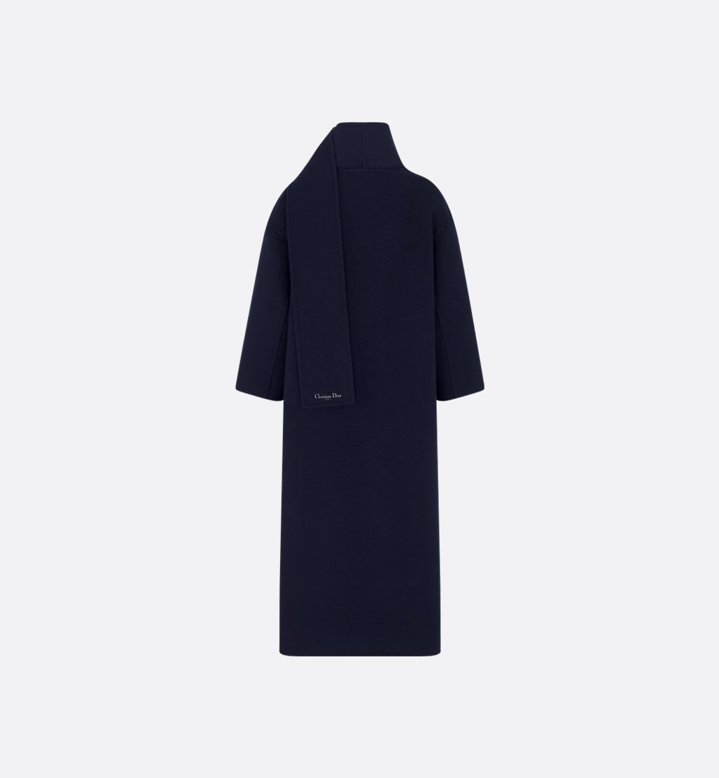 Dior Long Coat In Virgin Wool