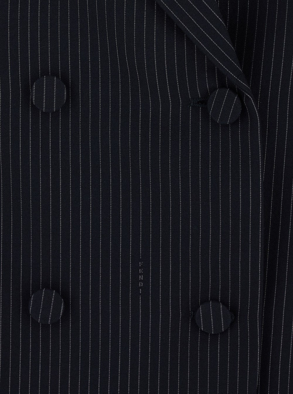 Fendi Double Breasted Coat In Wool