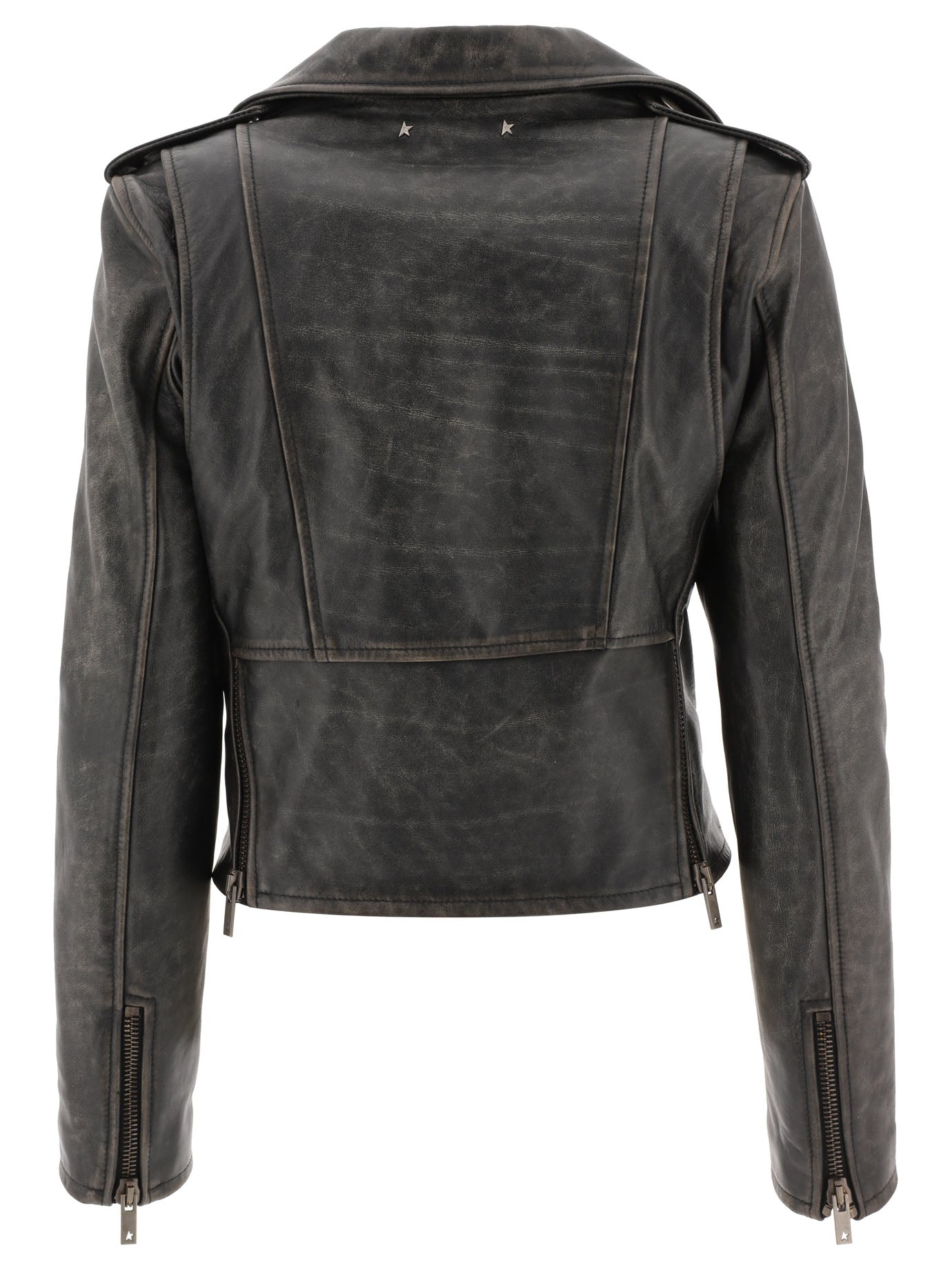 Golden Goose Leather Belted Jacket